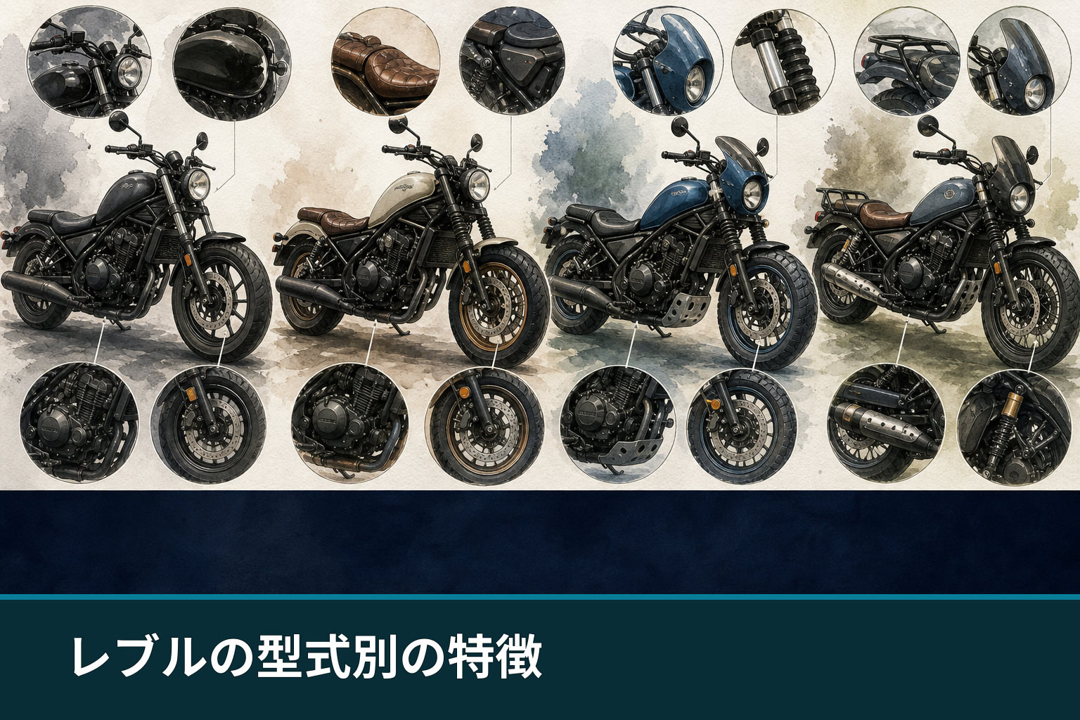 レブルの型式別の特徴