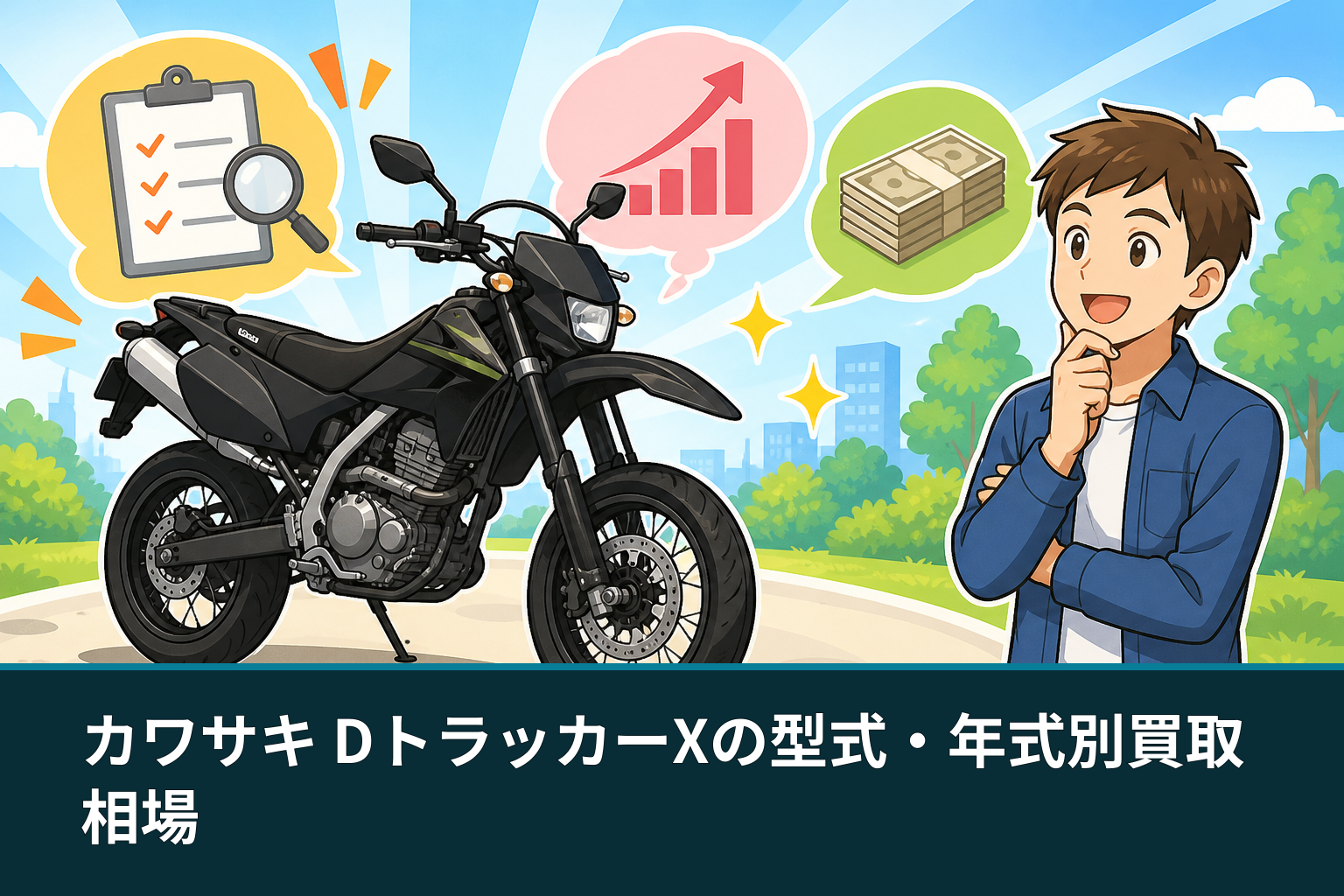 カワサキ DトラッカーXの型式・年式別買取相場