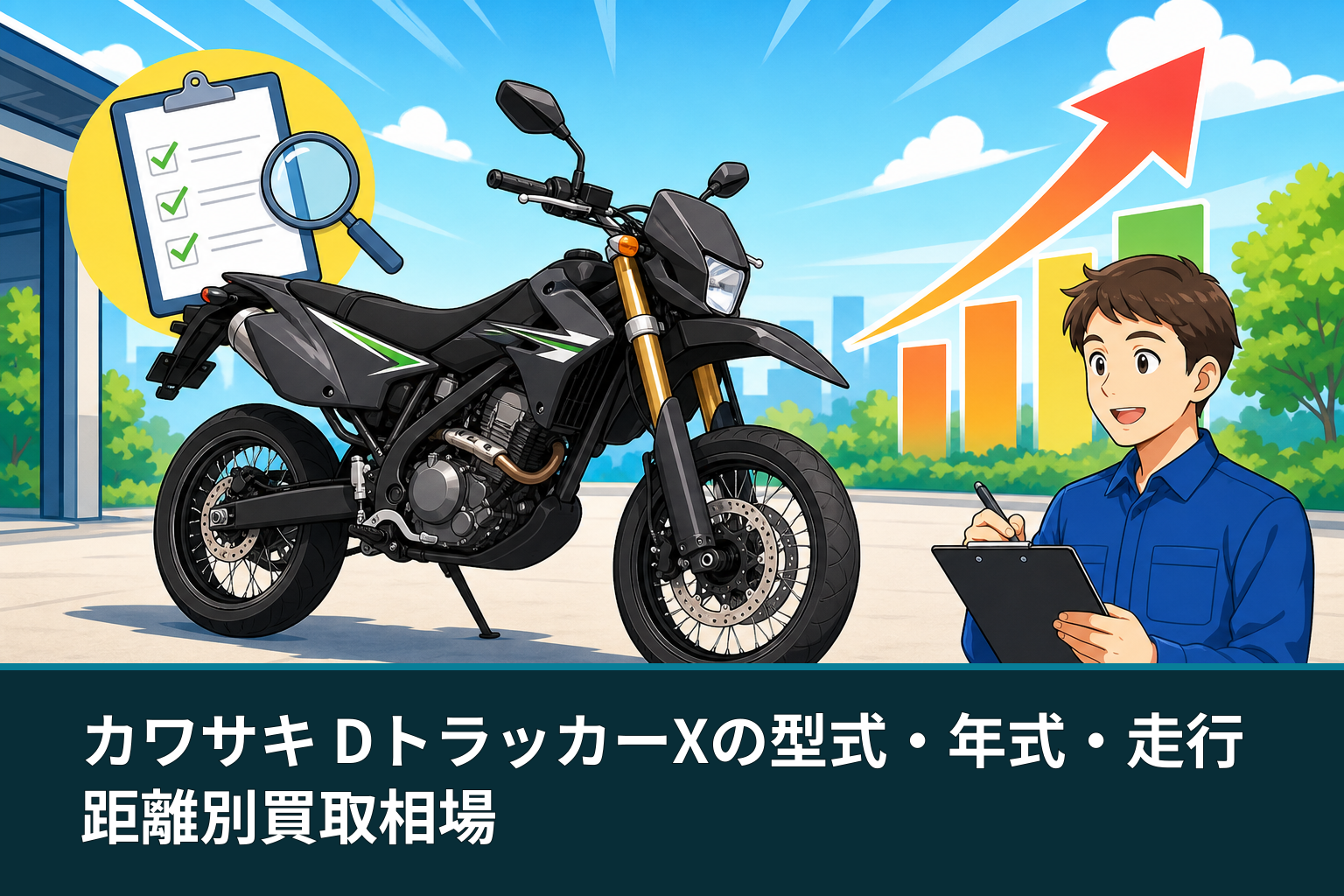 カワサキ DトラッカーXの型式・年式・走行距離別買取相場