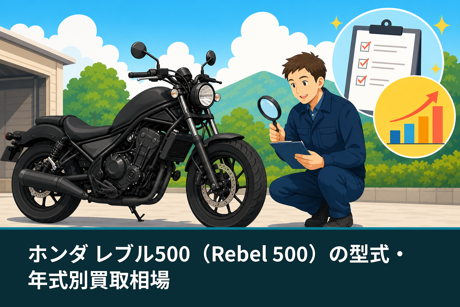 ホンダ レブル500（Rebel 500）の型式・年式別買取相場