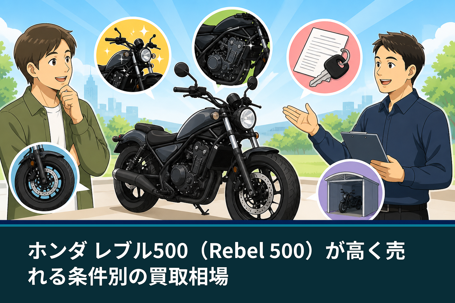 ホンダ レブル500（Rebel 500）が高く売れる条件別の買取相場