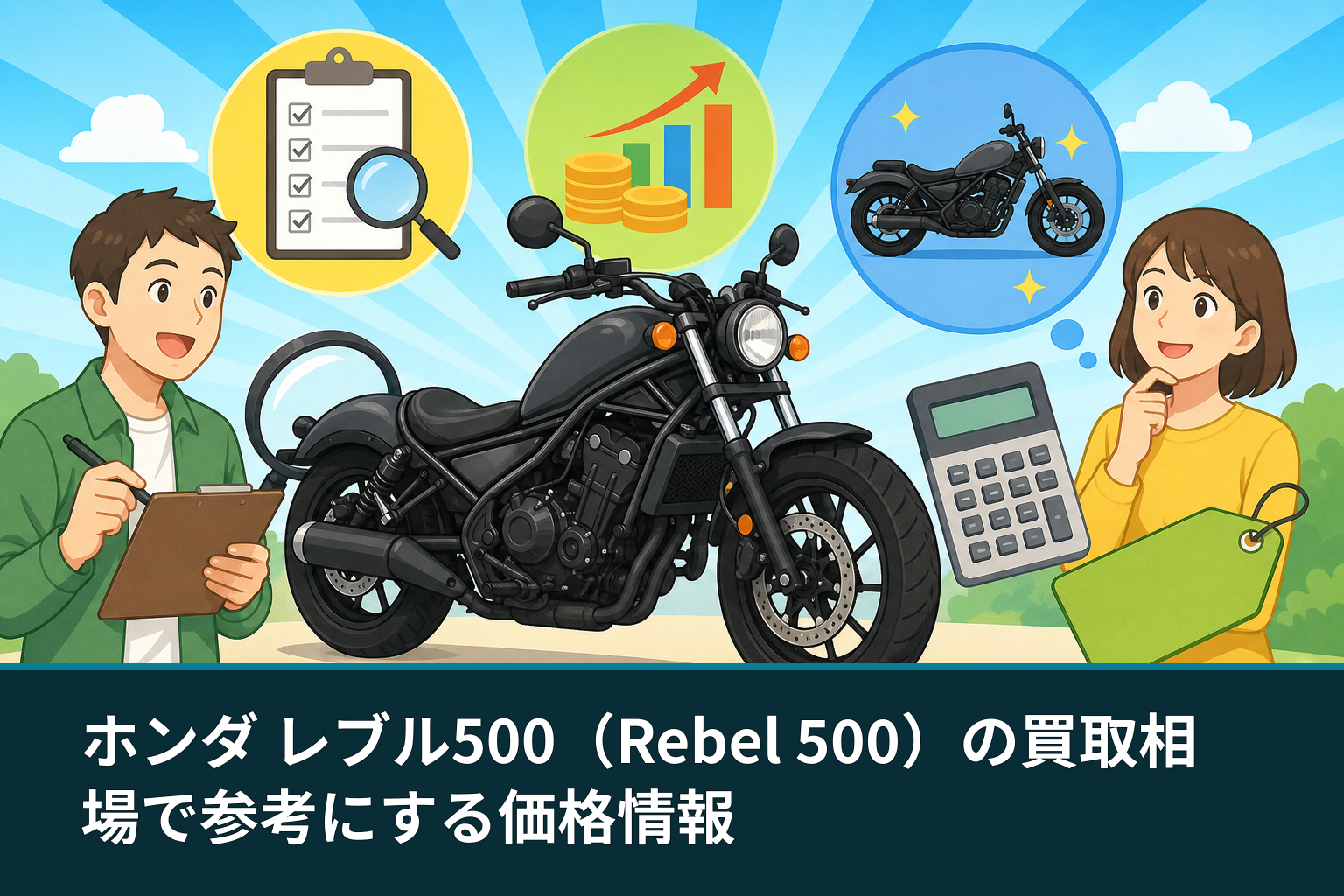 ホンダ レブル500（Rebel 500）の買取相場で参考にする価格情報