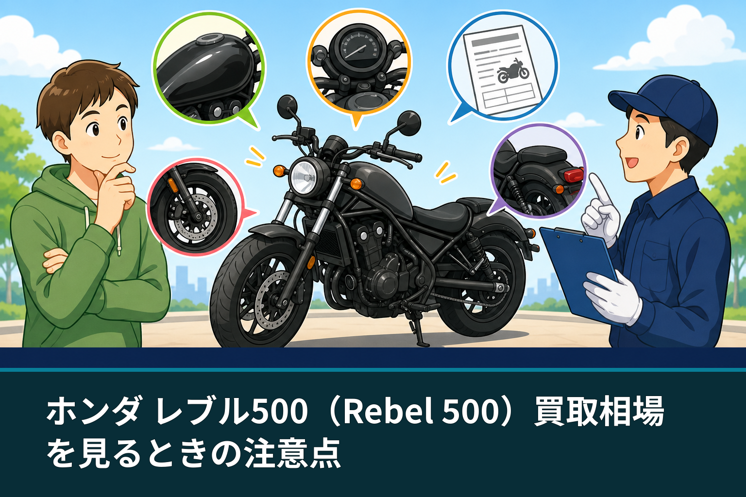ホンダ レブル500（Rebel 500）買取相場を見るときの注意点