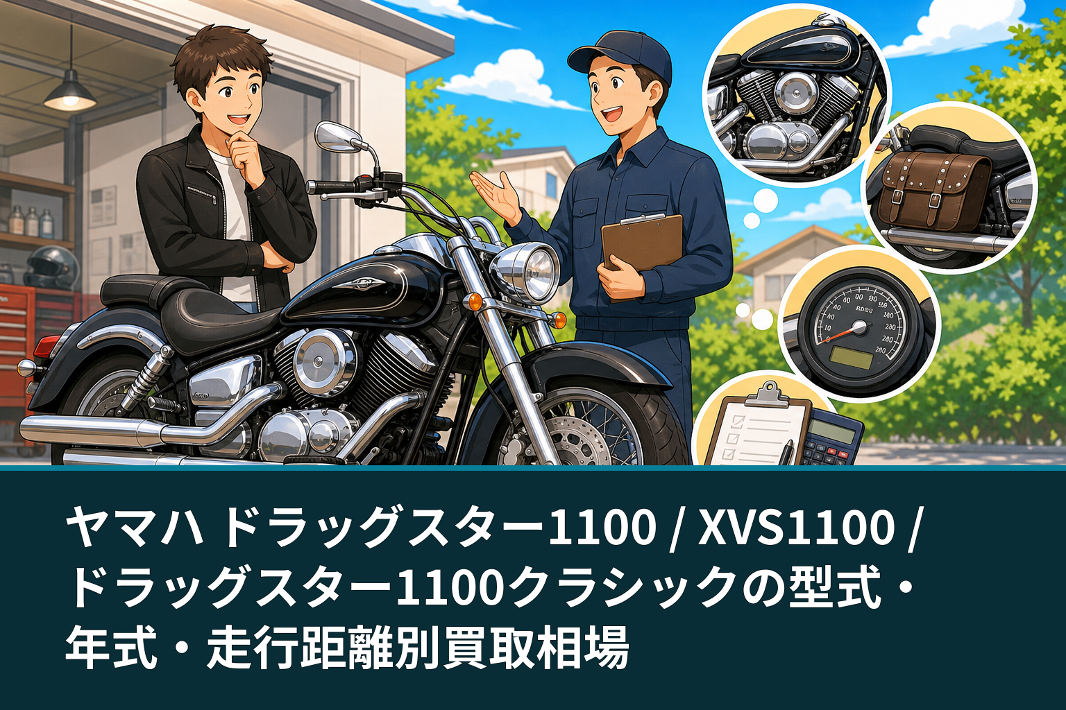 ヤマハ ドラッグスター1100 / XVS1100 / ドラッグスター1100クラシックの型式・年式・走行距離別買取相場