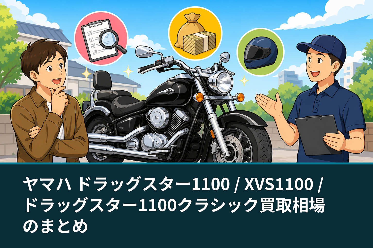 ヤマハ ドラッグスター1100 / XVS1100 / ドラッグスター1100クラシック買取相場のまとめ