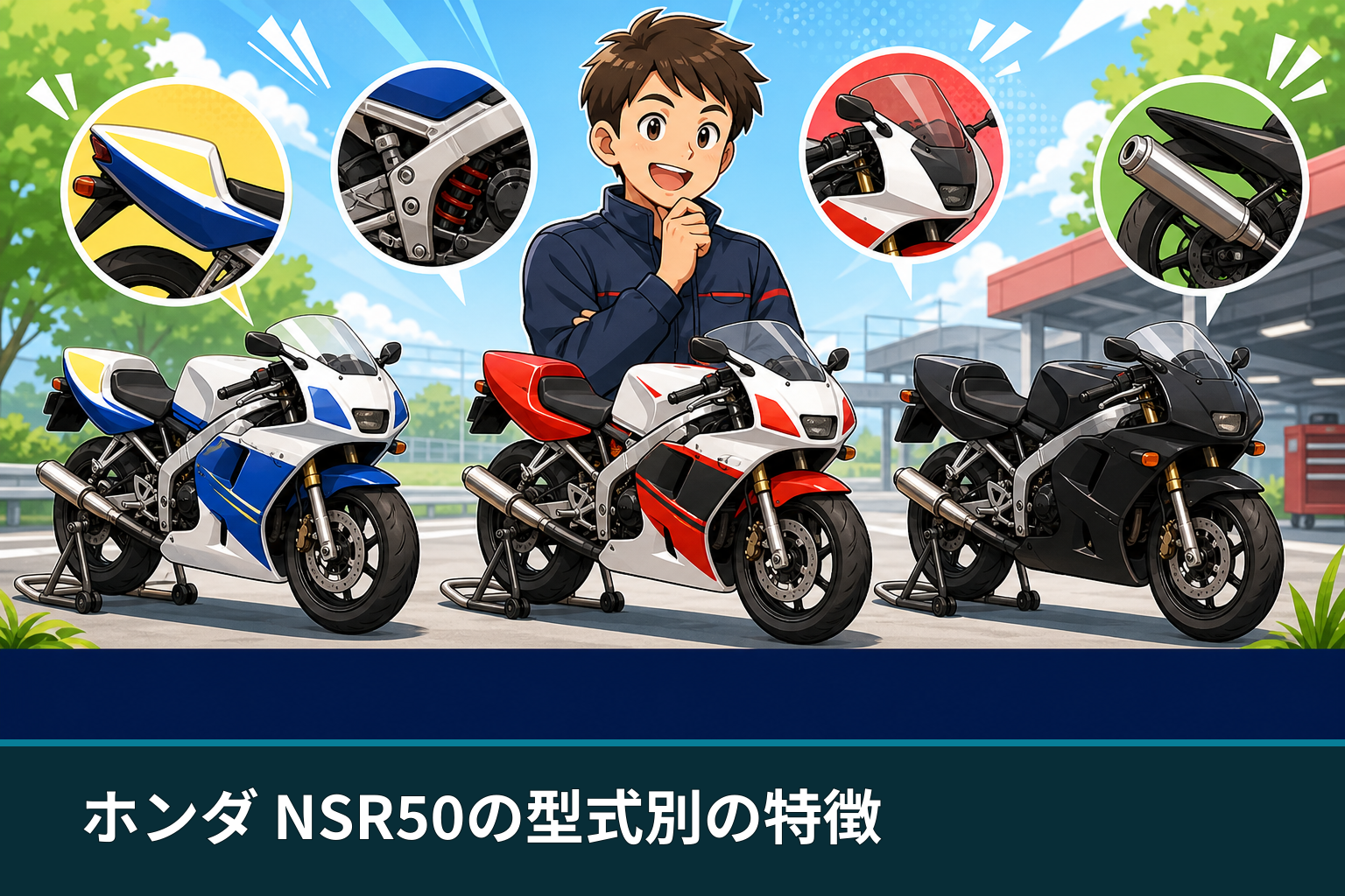 ホンダ NSR50の型式別の特徴