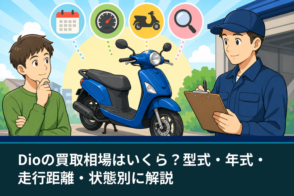 Dioの買取相場はいくら？型式・年式・走行距離・状態別に解説