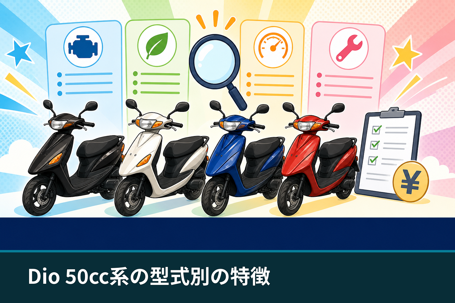Dio 50cc系の型式別の特徴