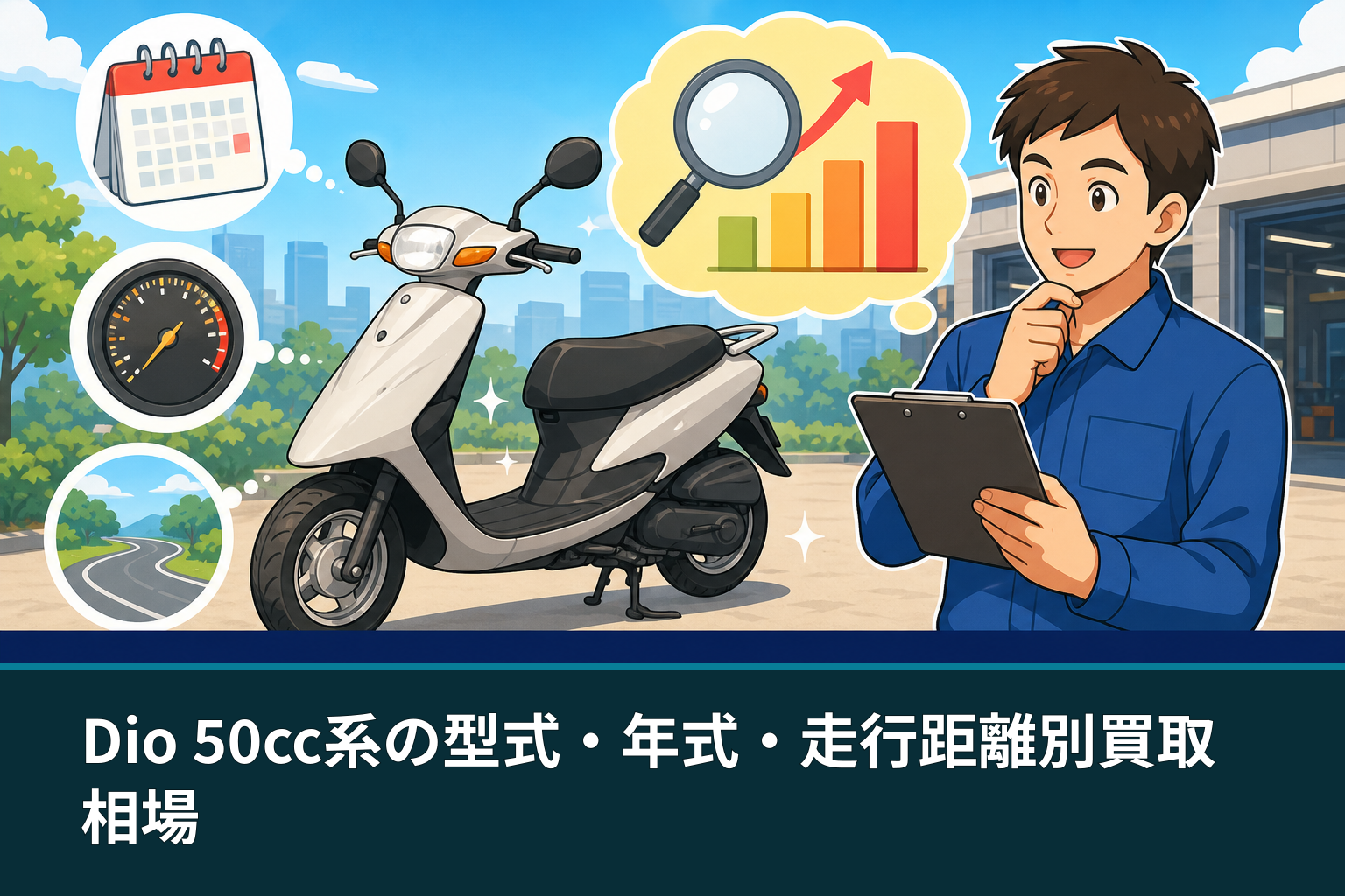 Dio 50cc系の型式・年式・走行距離別買取相場