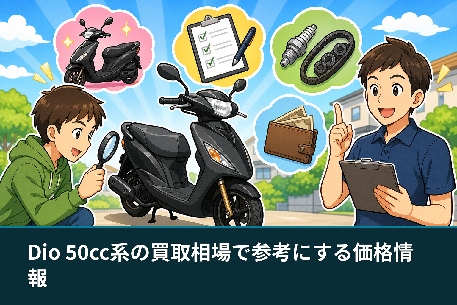 Dio 50cc系の買取相場で参考にする価格情報
