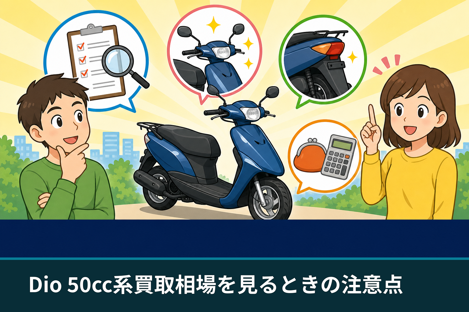 Dio 50cc系買取相場を見るときの注意点