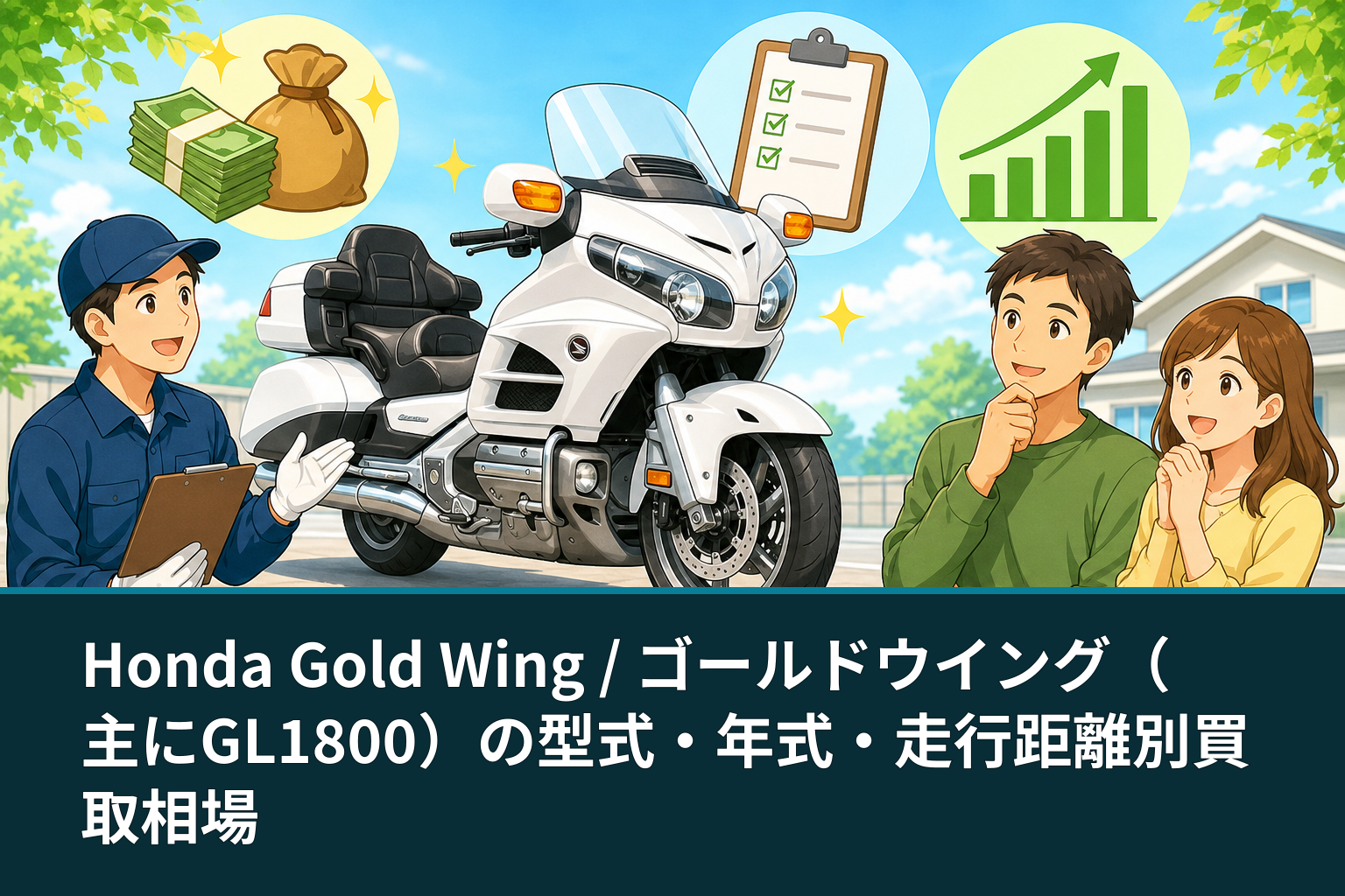 Honda Gold Wing / ゴールドウイング（主にGL1800）の型式・年式・走行距離別買取相場