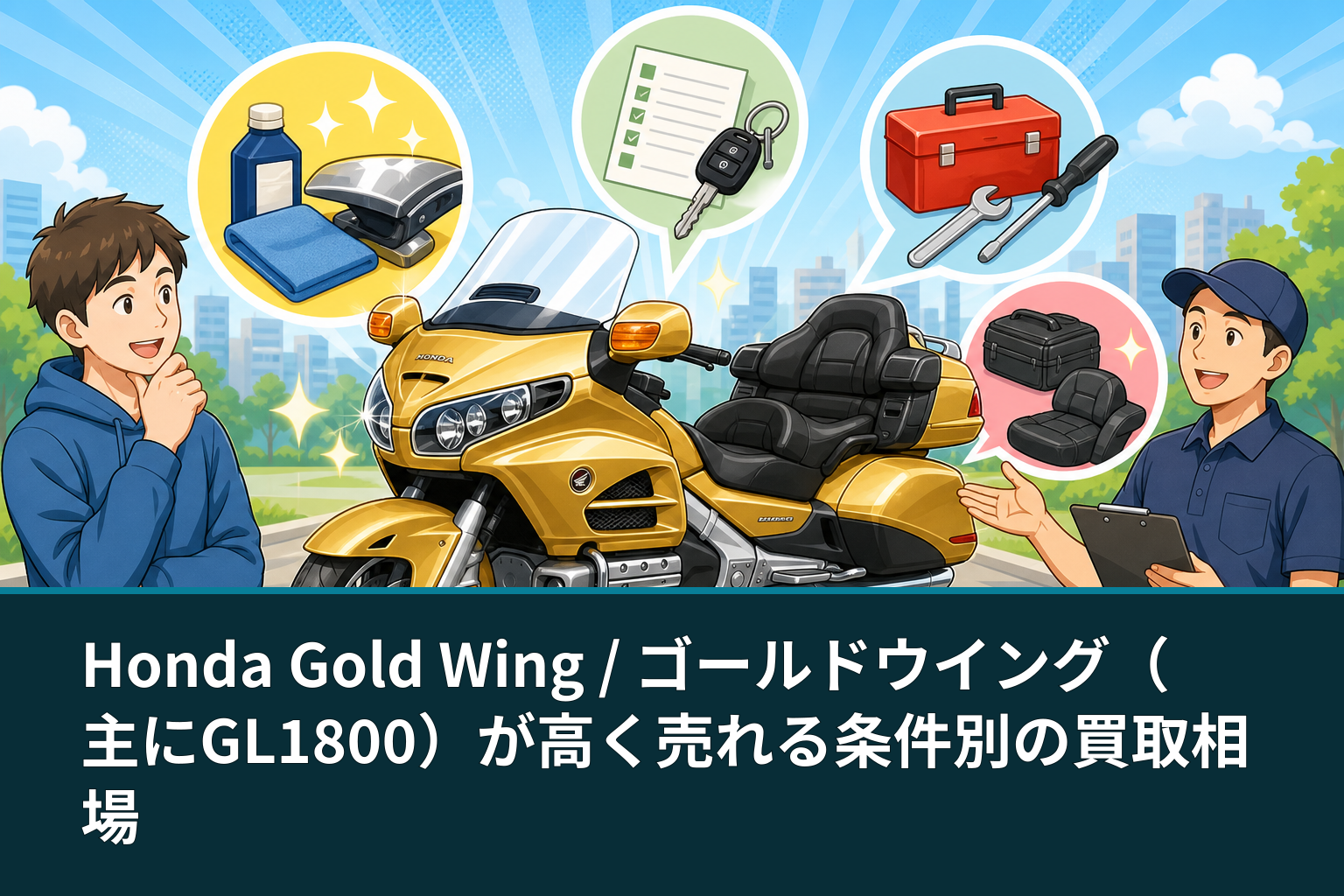 Honda Gold Wing / ゴールドウイング（主にGL1800）が高く売れる条件別の買取相場