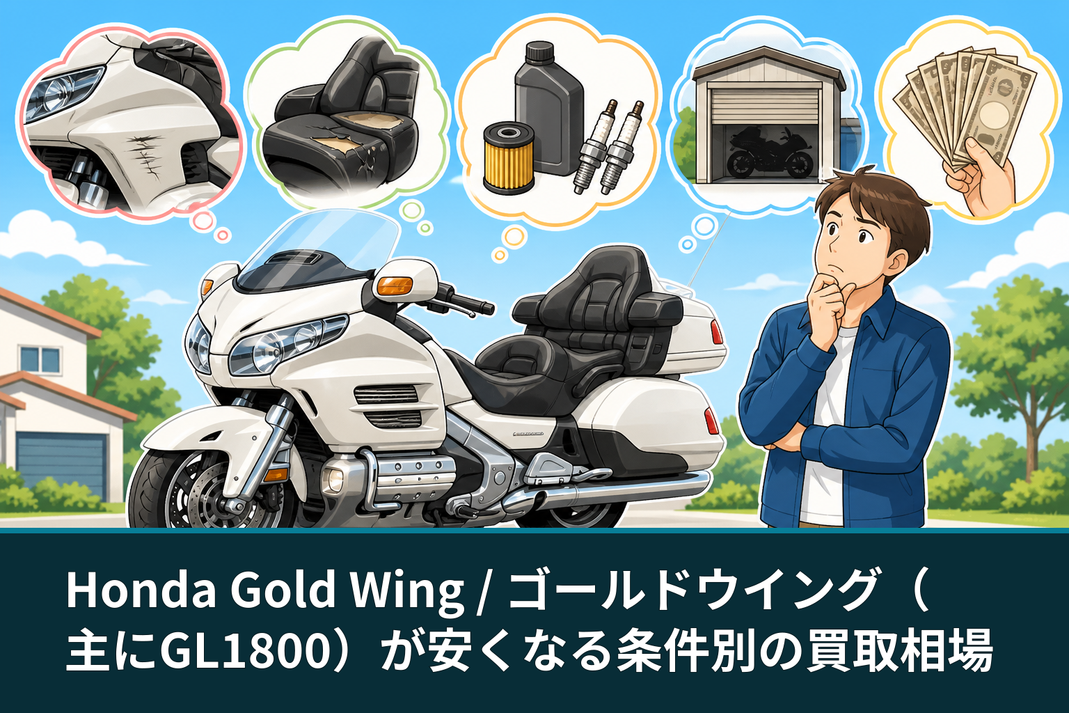 Honda Gold Wing / ゴールドウイング（主にGL1800）が安くなる条件別の買取相場