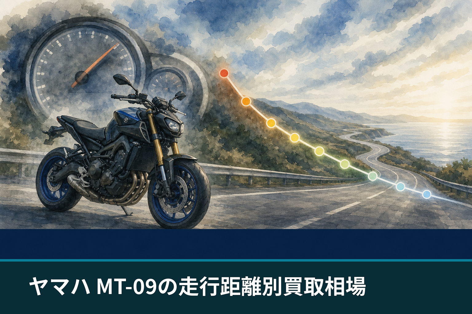 ヤマハ MT-09の走行距離別買取相場