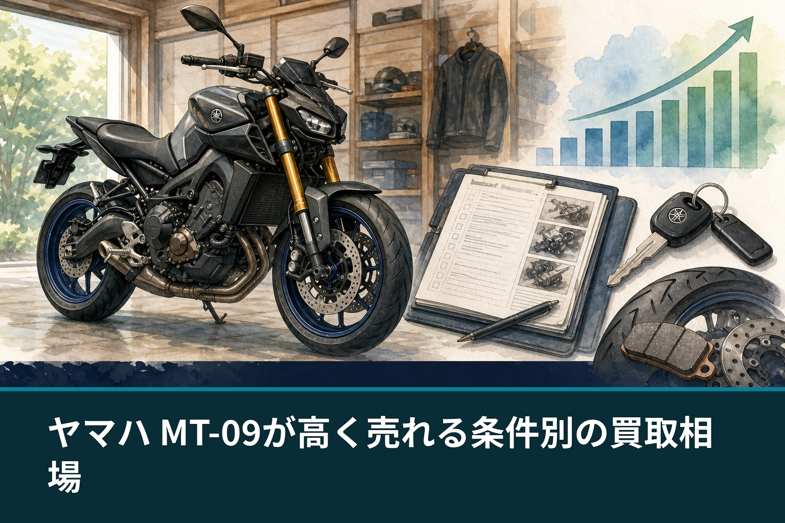 ヤマハ MT-09が高く売れる条件別の買取相場