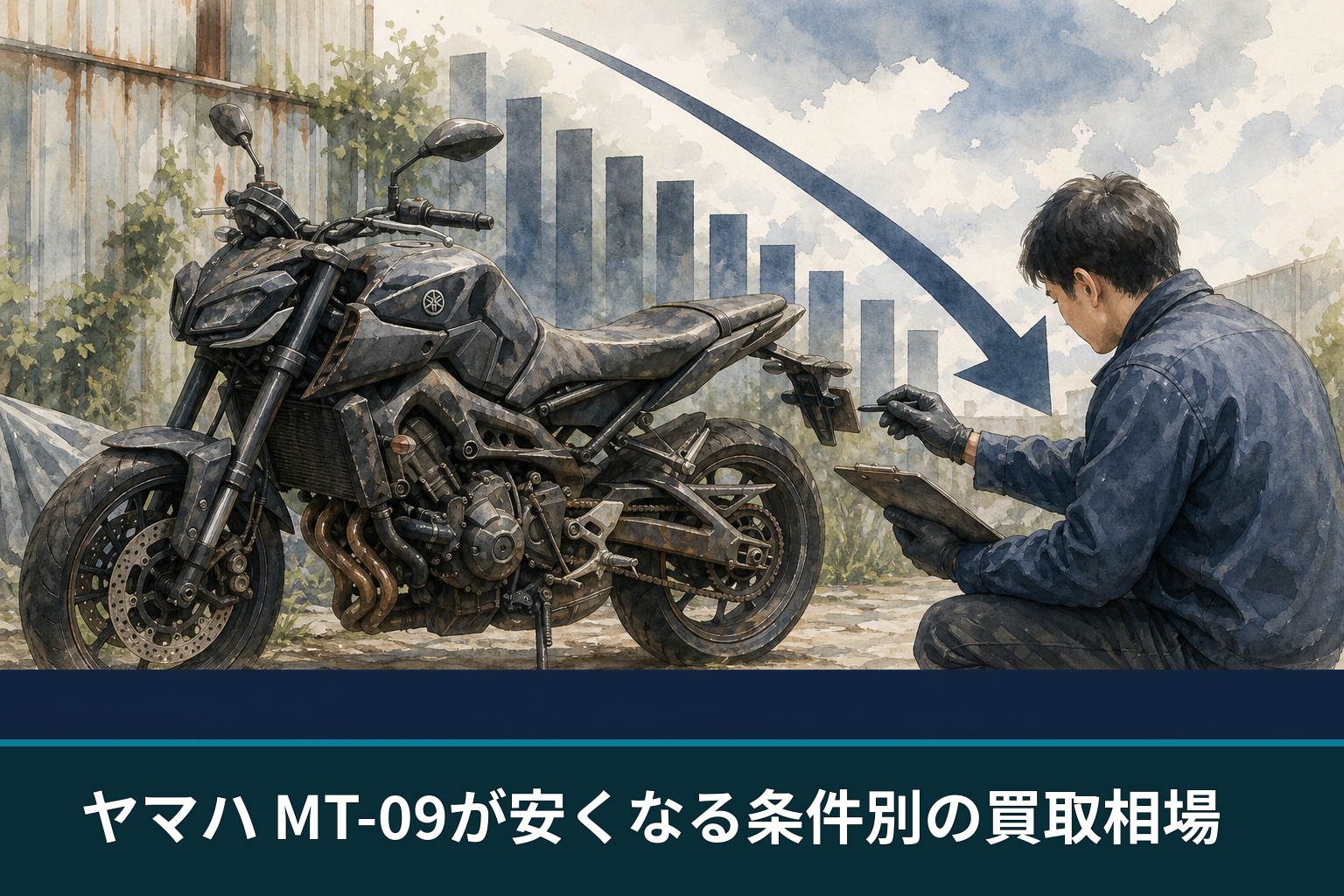 ヤマハ MT-09が安くなる条件別の買取相場