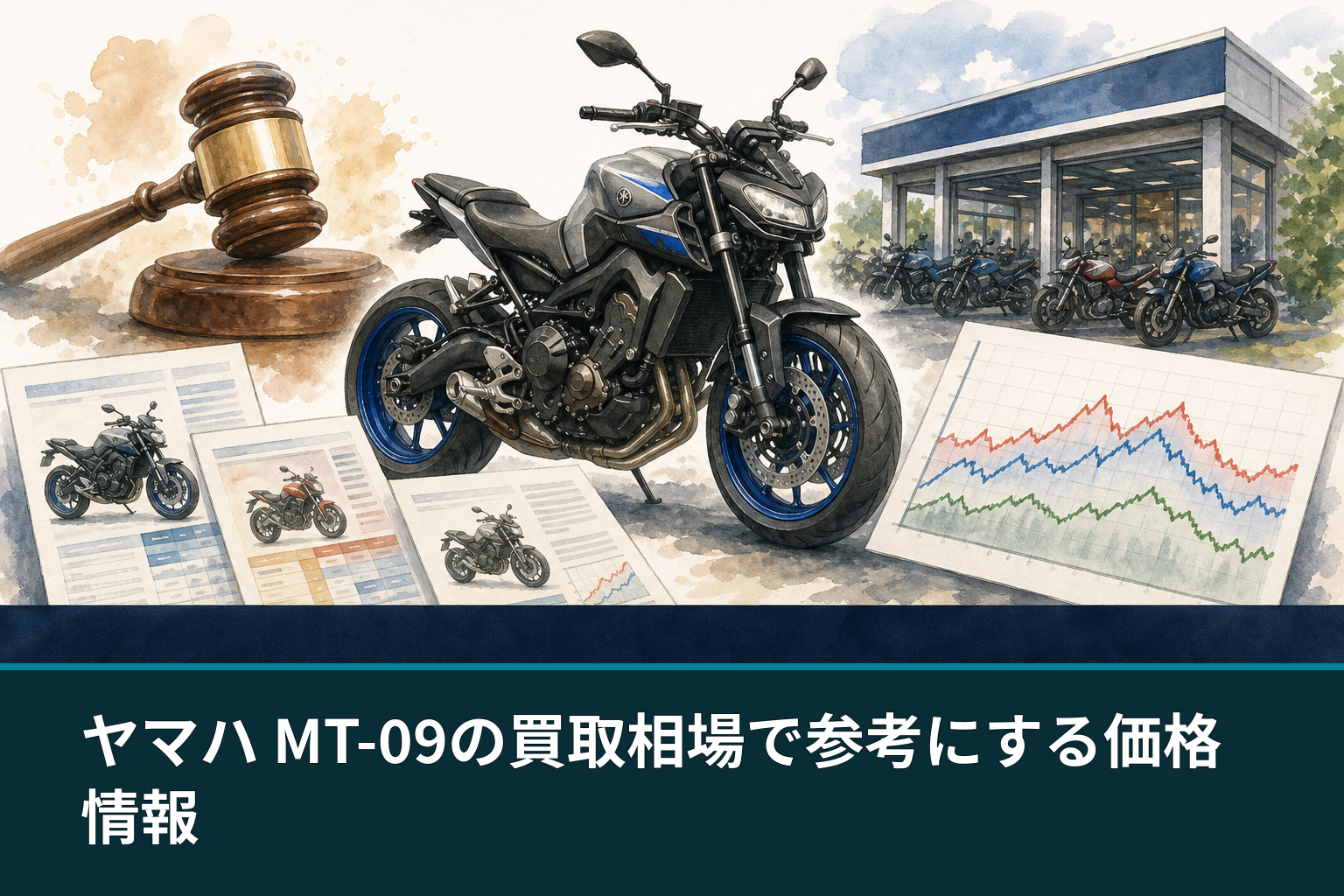 ヤマハ MT-09の買取相場で参考にする価格情報