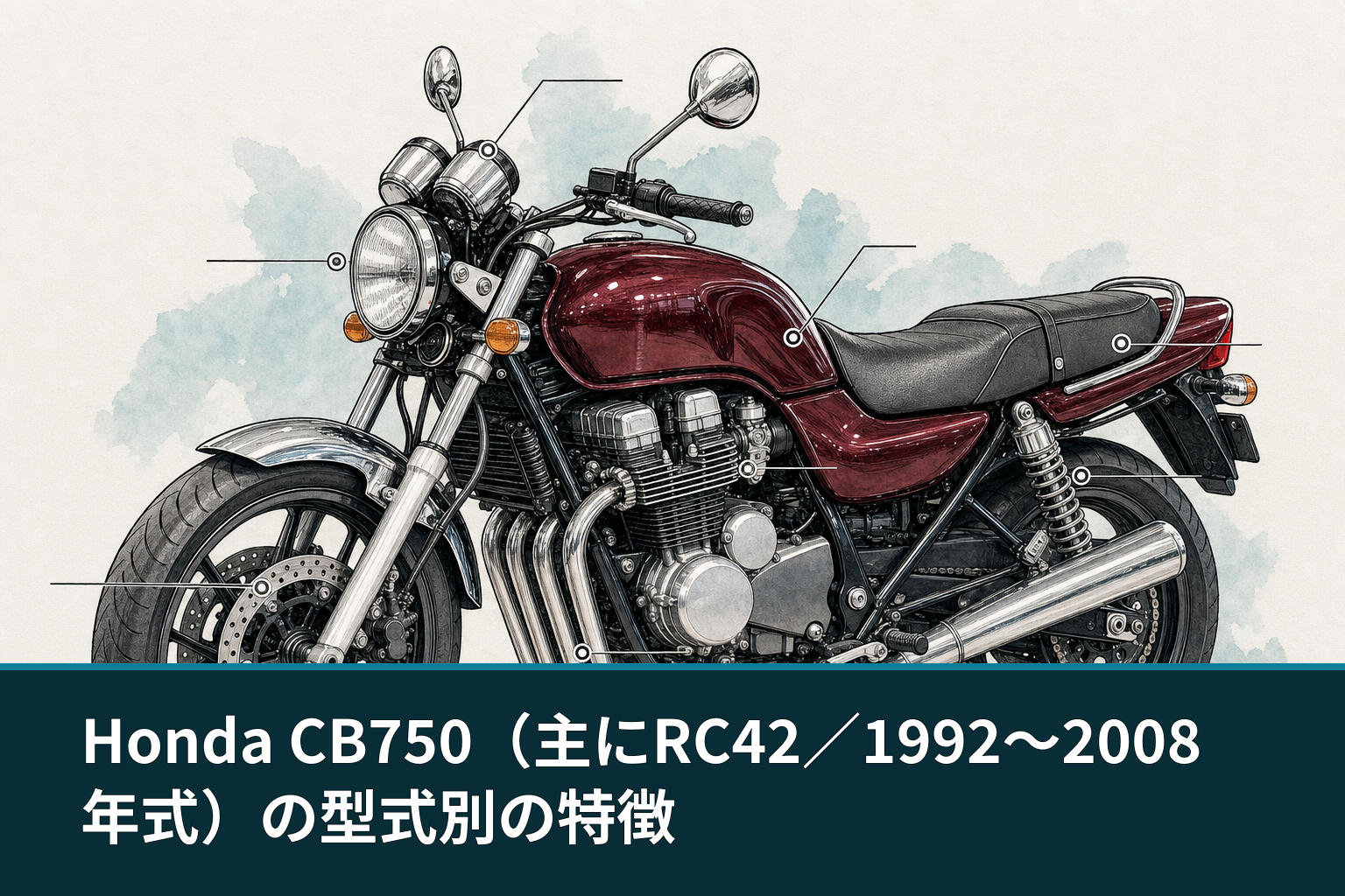 Honda CB750(主にRC42/1992〜2008年式)の型式別の特徴
