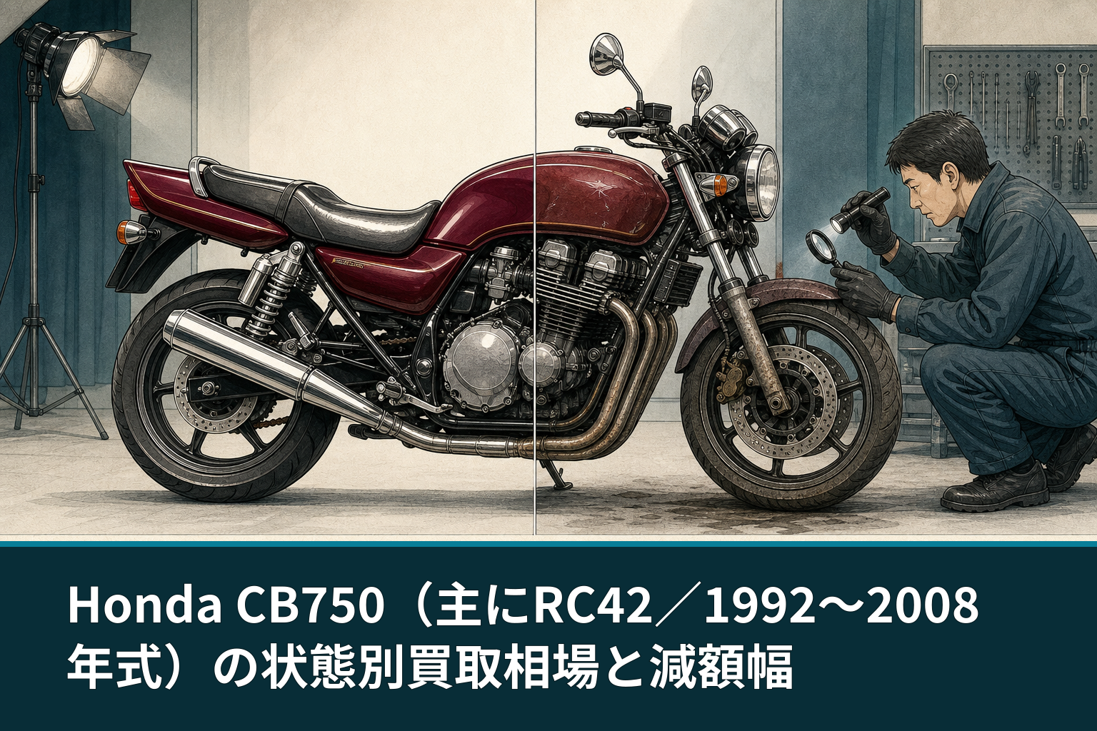 Honda CB750(主にRC42/1992〜2008年式)の状態別買取相場と減額幅