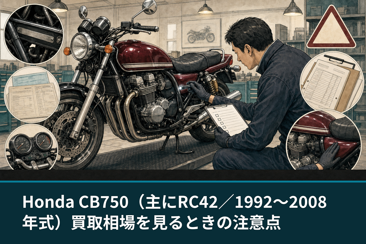 Honda CB750(主にRC42/1992〜2008年式)買取相場を見るときの注意点