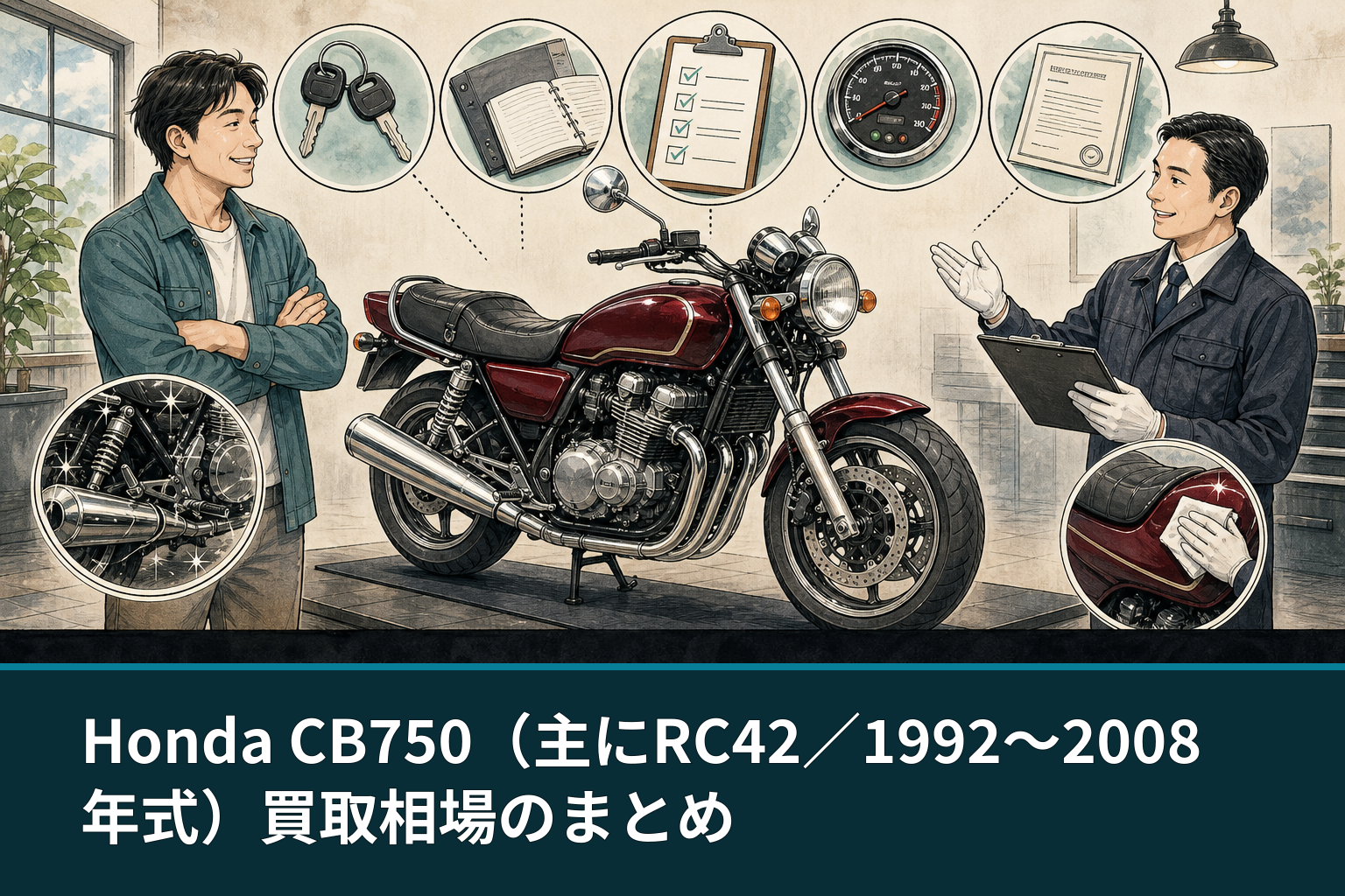 Honda CB750(主にRC42/1992〜2008年式)買取相場のまとめ