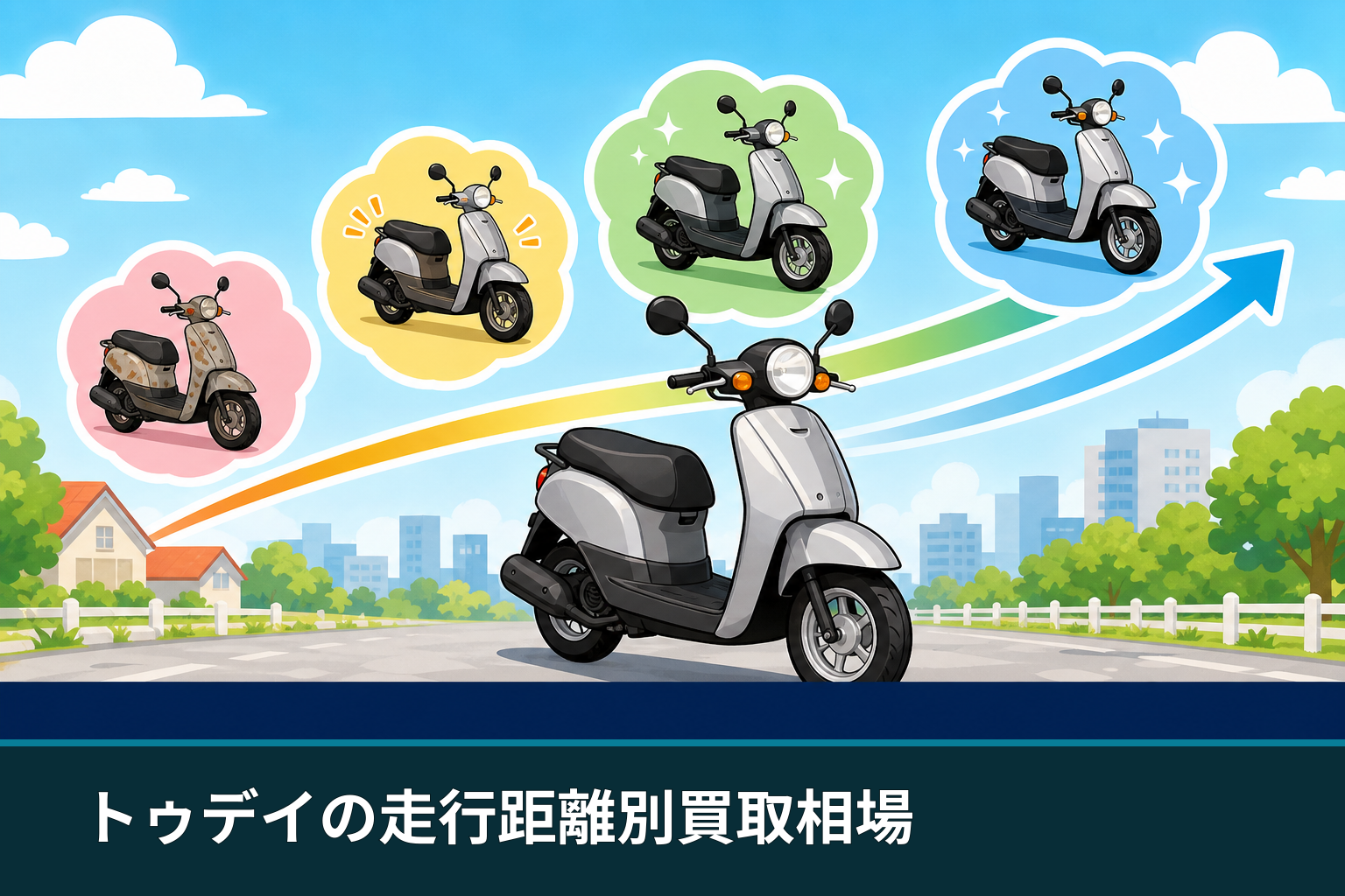 トゥデイの走行距離別買取相場