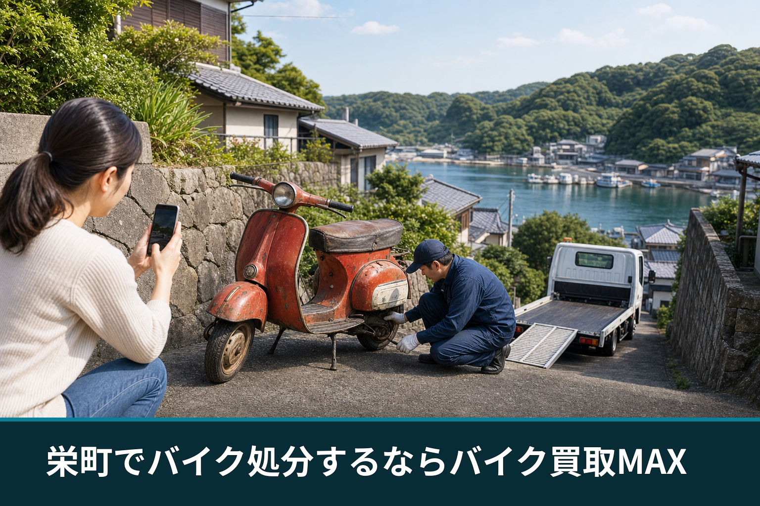 栄町でバイク処分するならバイク買取MAX