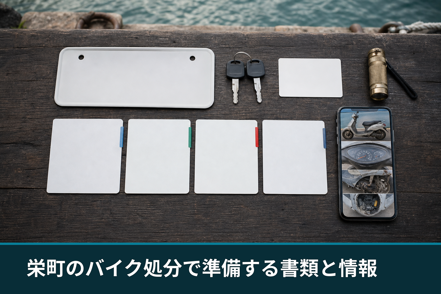 栄町のバイク処分で準備する書類と情報
