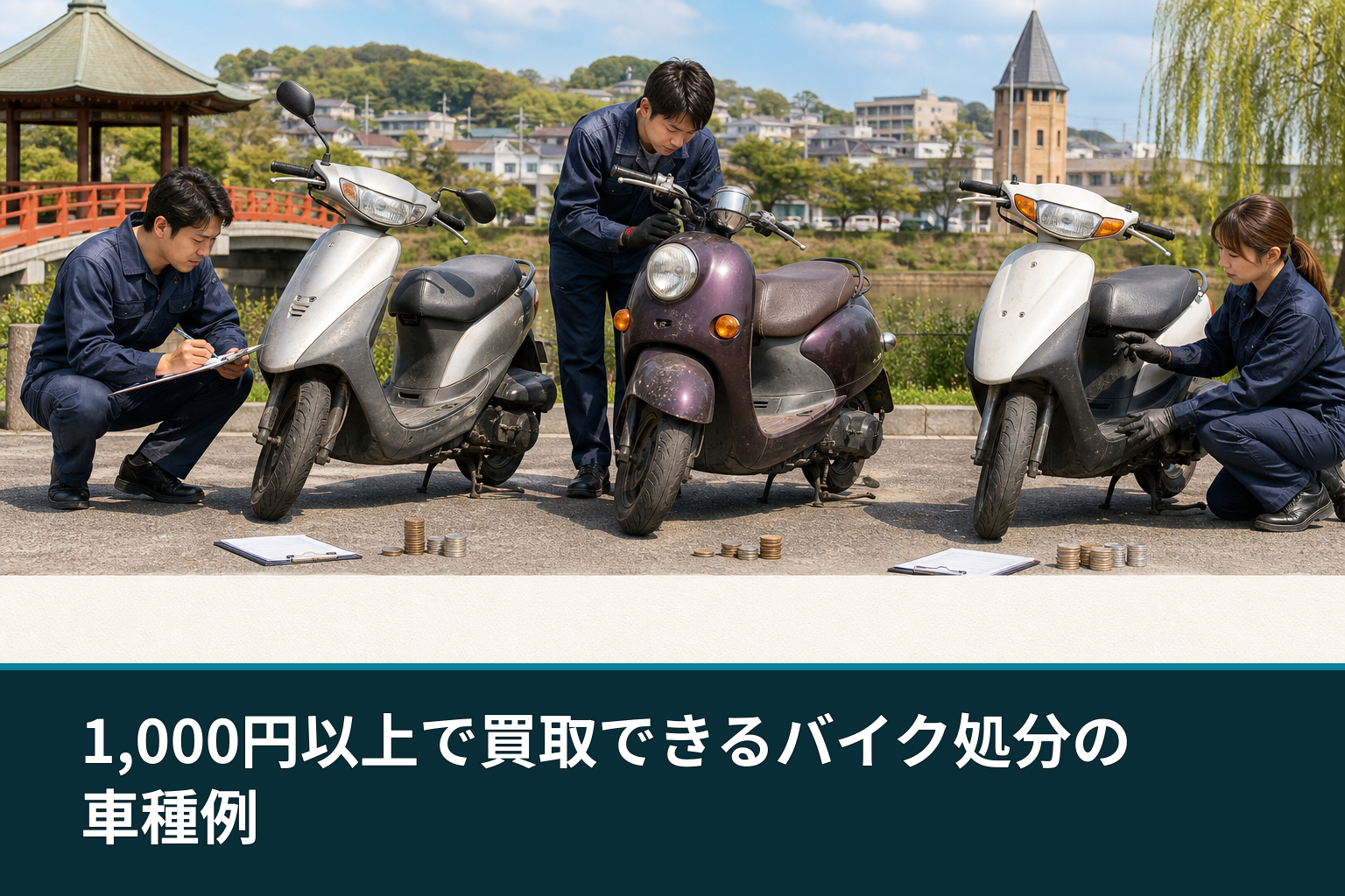 1,000円以上で買取できるバイク処分の車種例