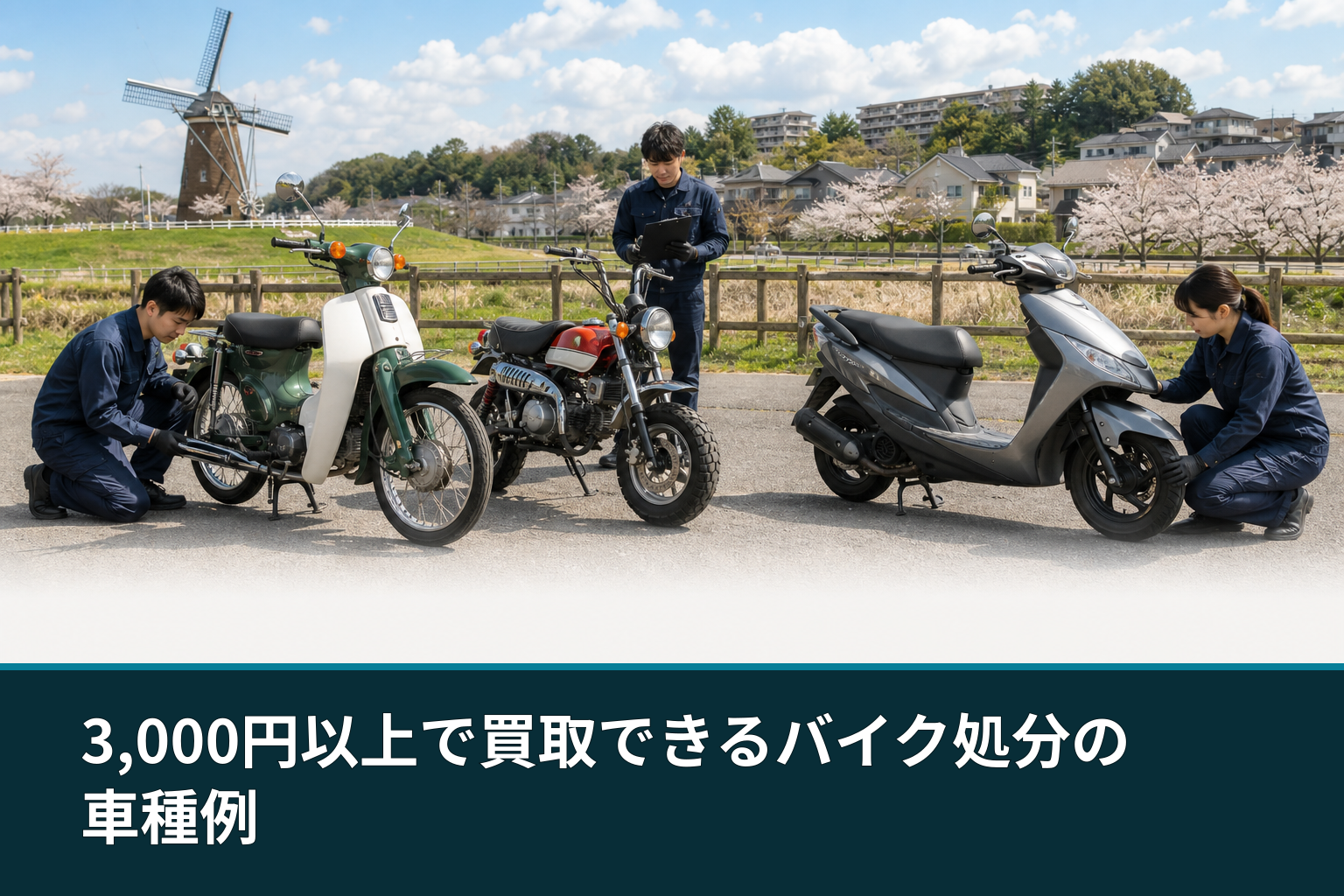 3,000円以上で買取できるバイク処分の車種例