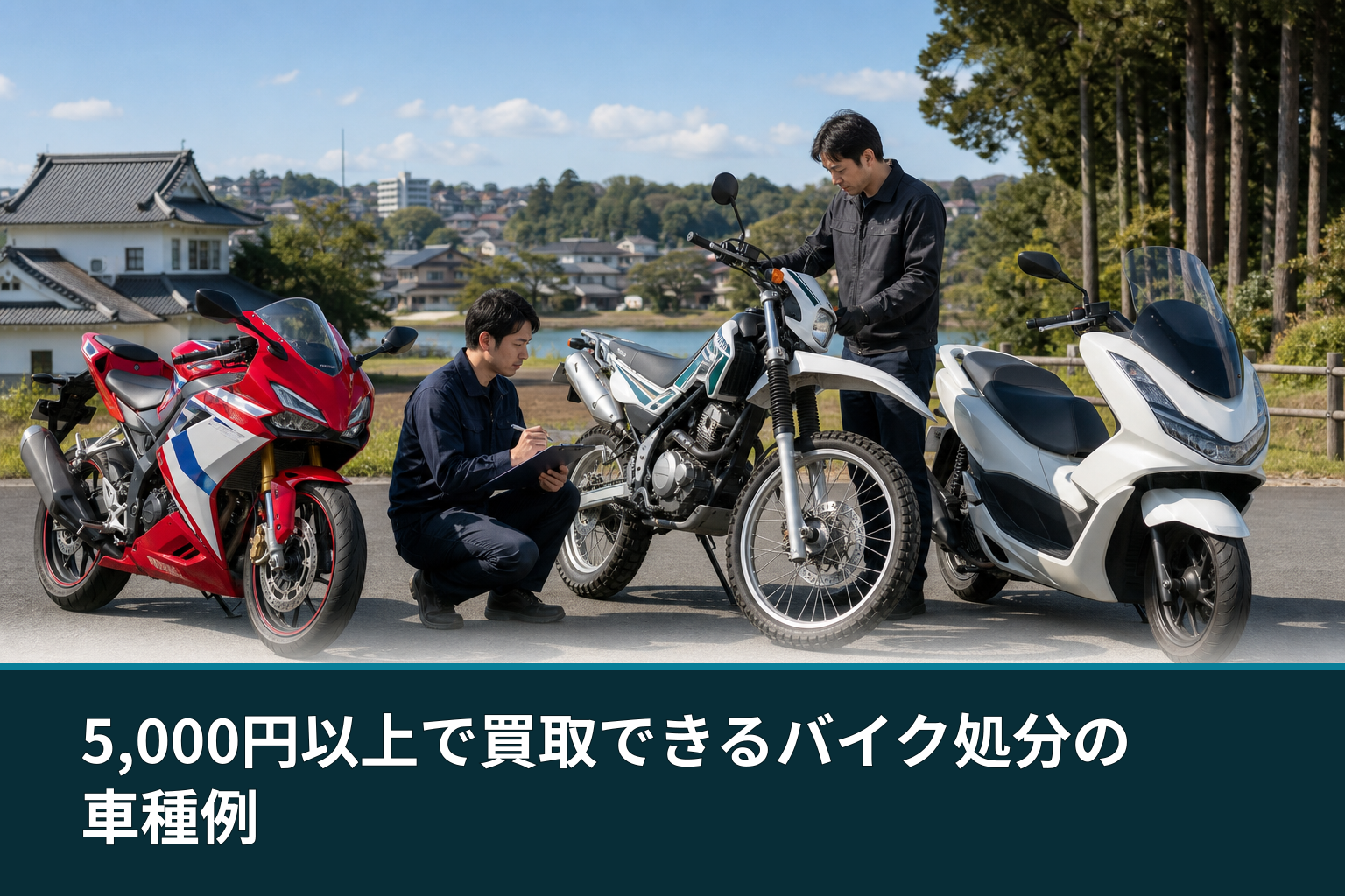 5,000円以上で買取できるバイク処分の車種例