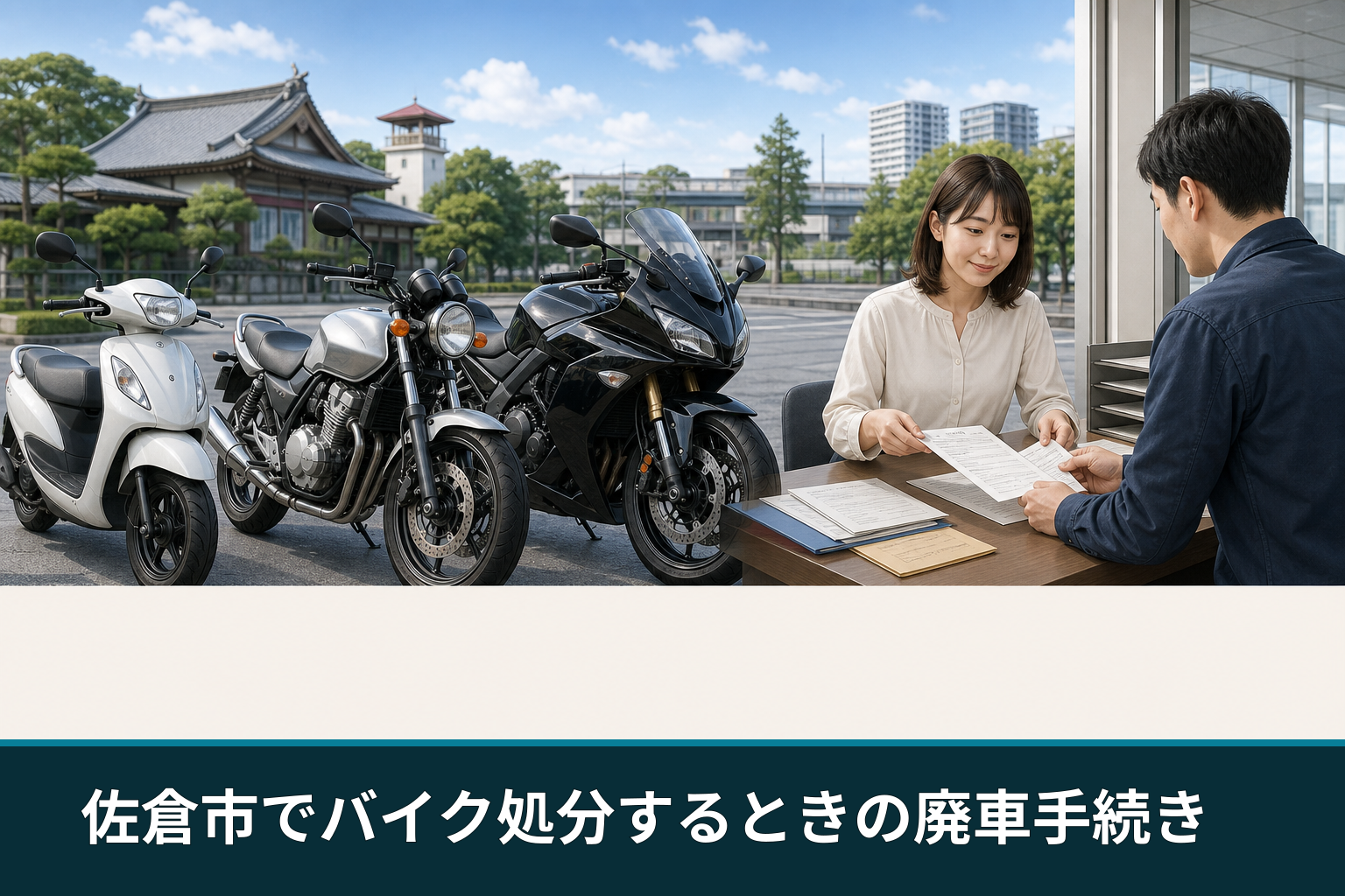 佐倉市でバイク処分するときの廃車手続き