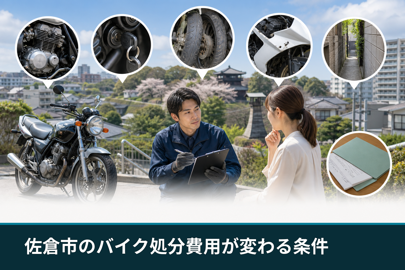 佐倉市のバイク処分費用が変わる条件