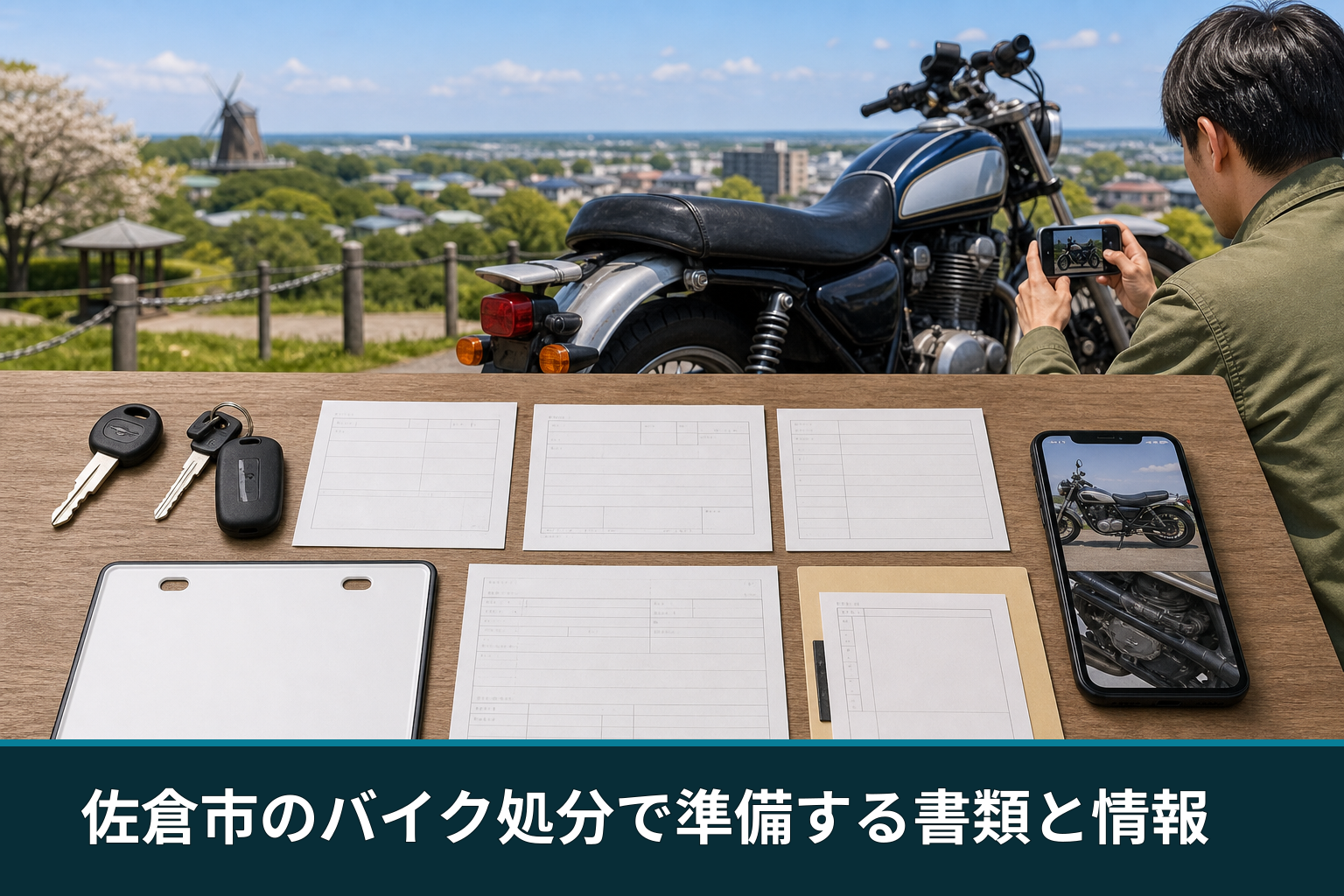佐倉市のバイク処分で準備する書類と情報