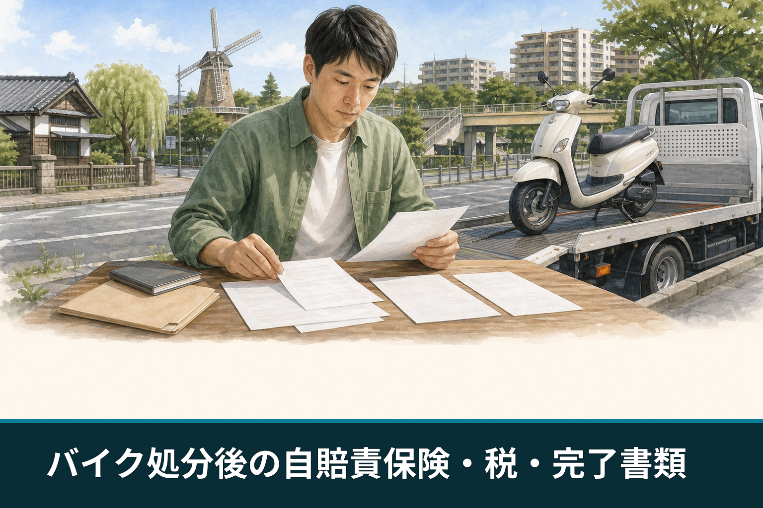 バイク処分後の自賠責保険・税・完了書類