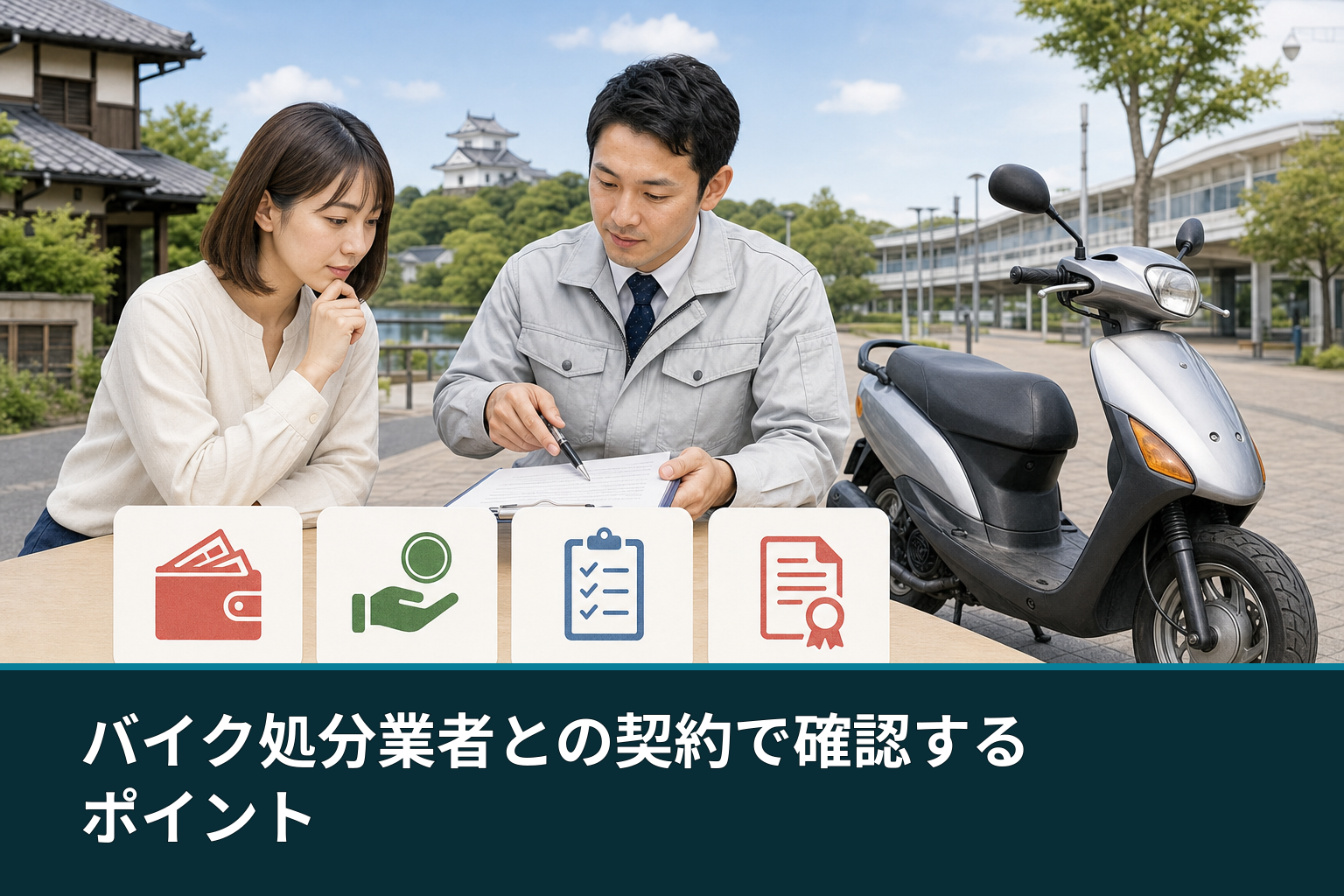 バイク処分業者との契約で確認するポイント