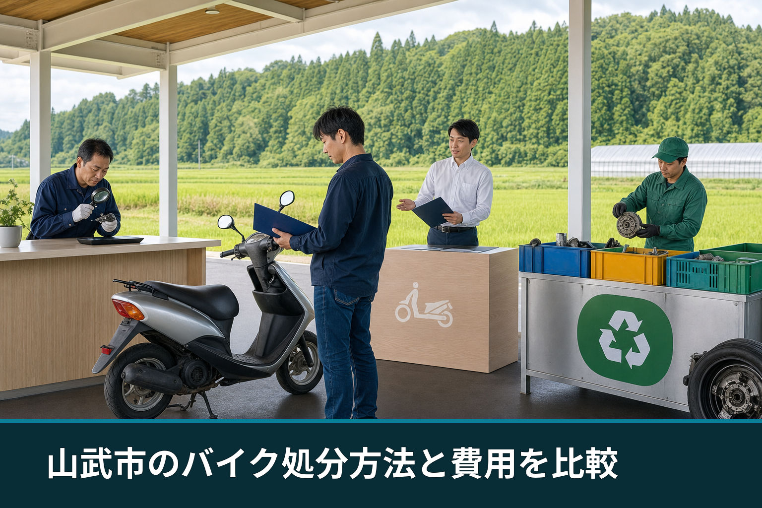 山武市のバイク処分方法と費用を比較