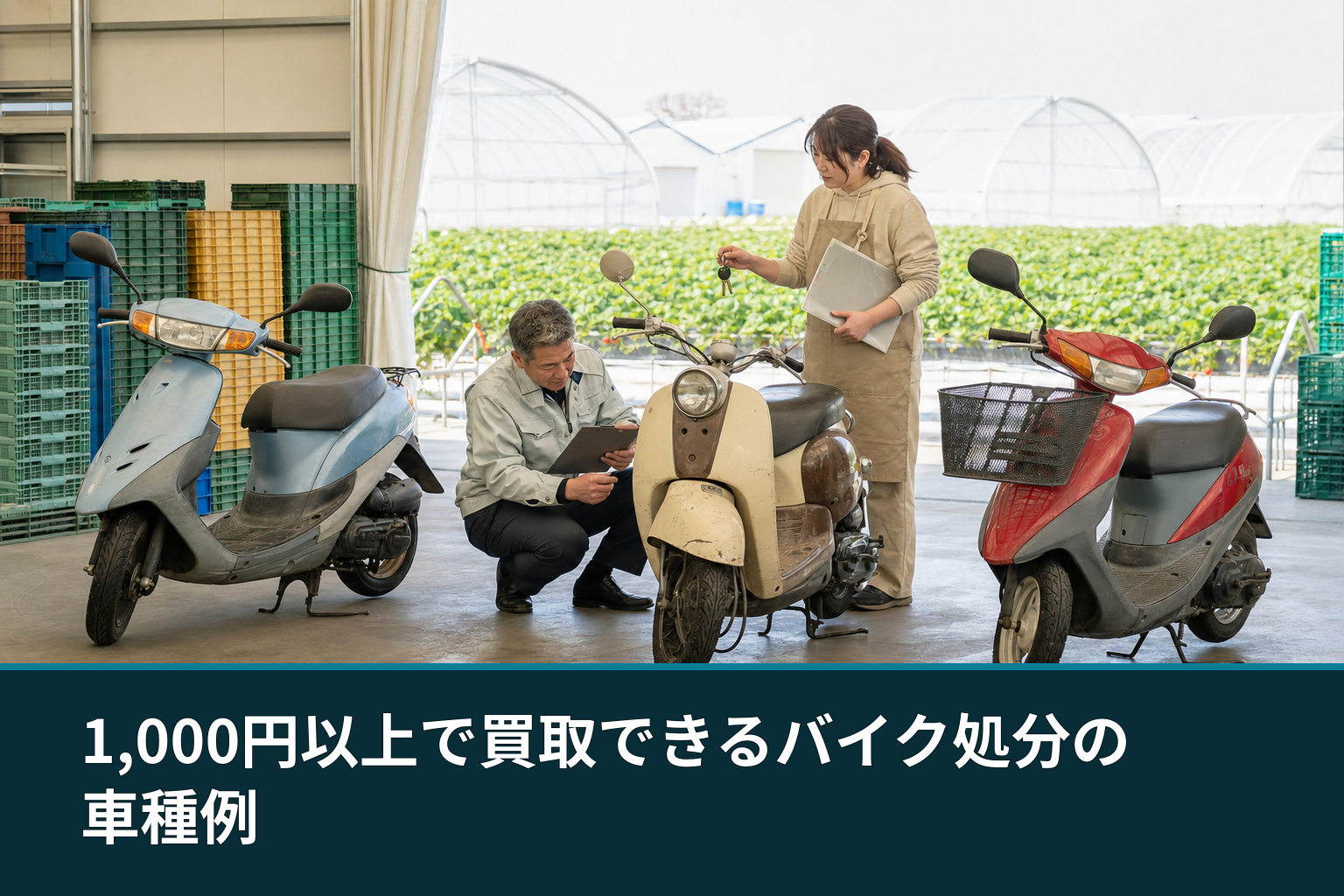 1,000円以上で買取できるバイク処分の車種例