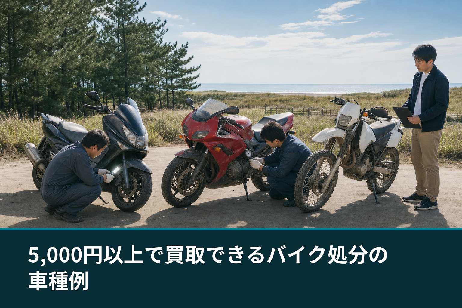 5,000円以上で買取できるバイク処分の車種例