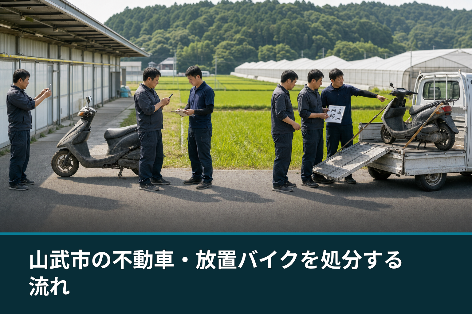 山武市の不動車・放置バイクを処分する流れ