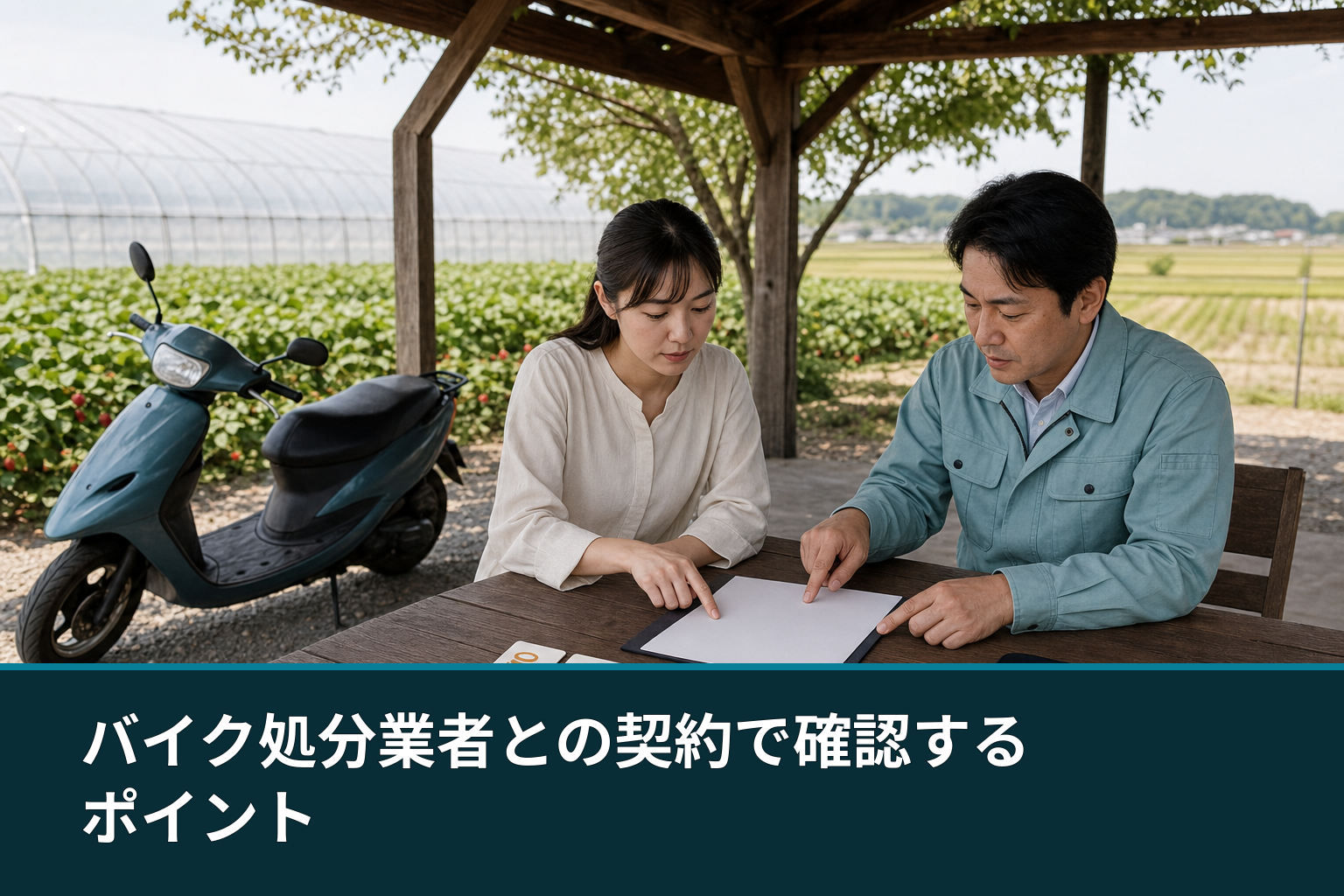 バイク処分業者との契約で確認するポイント
