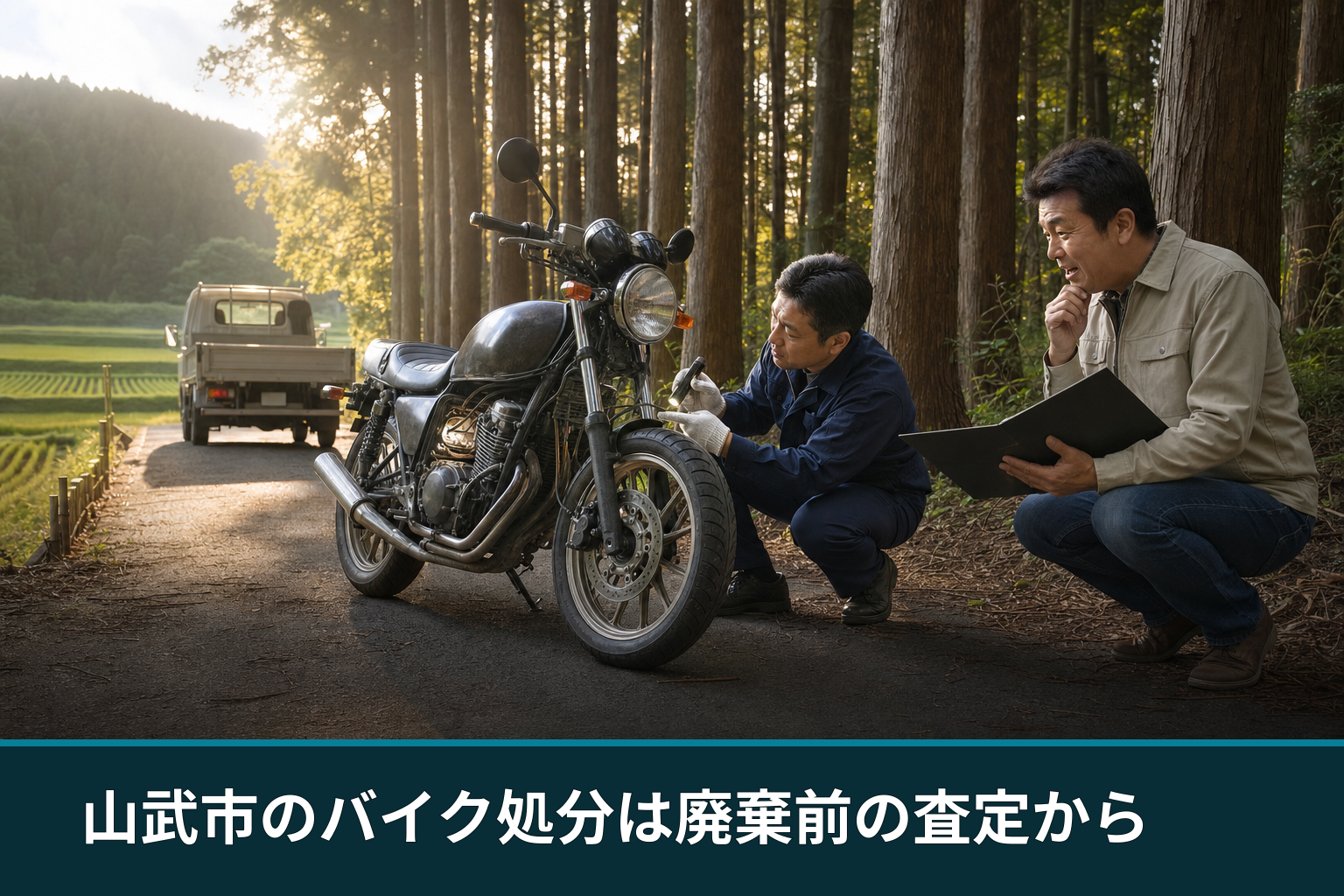 山武市のバイク処分は廃棄前の査定から