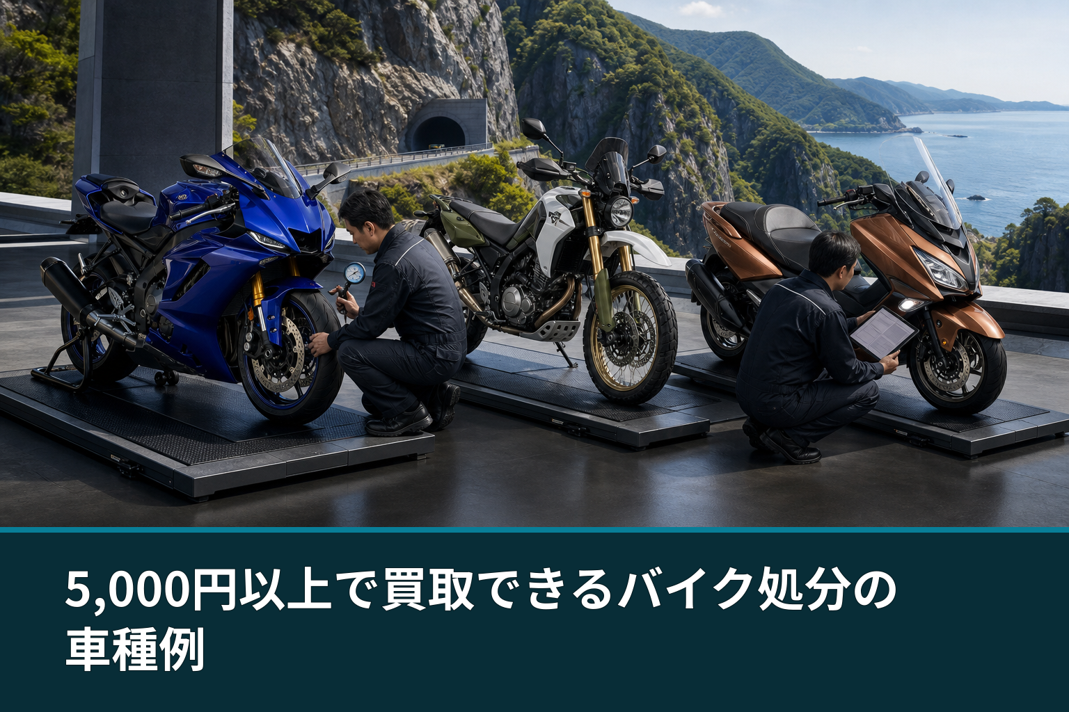 5,000円以上で買取できるバイク処分の車種例