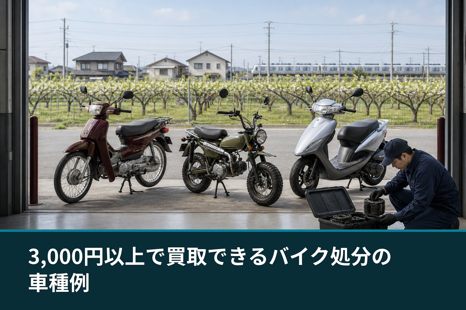 3,000円以上で買取できるバイク処分の車種例