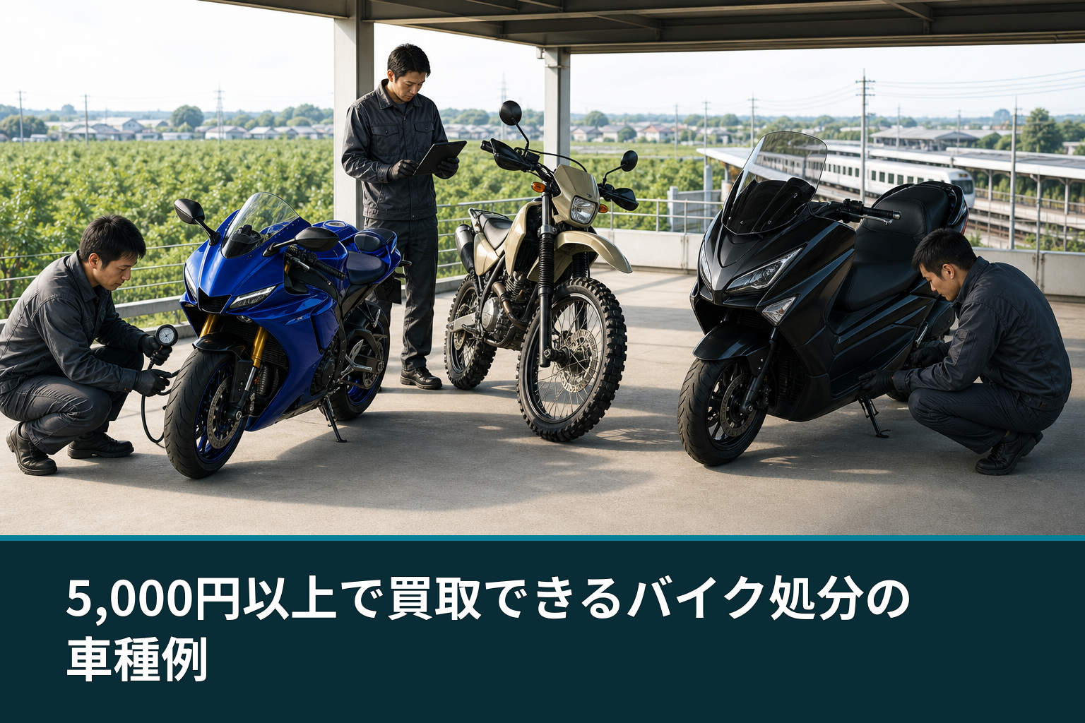 5,000円以上で買取できるバイク処分の車種例