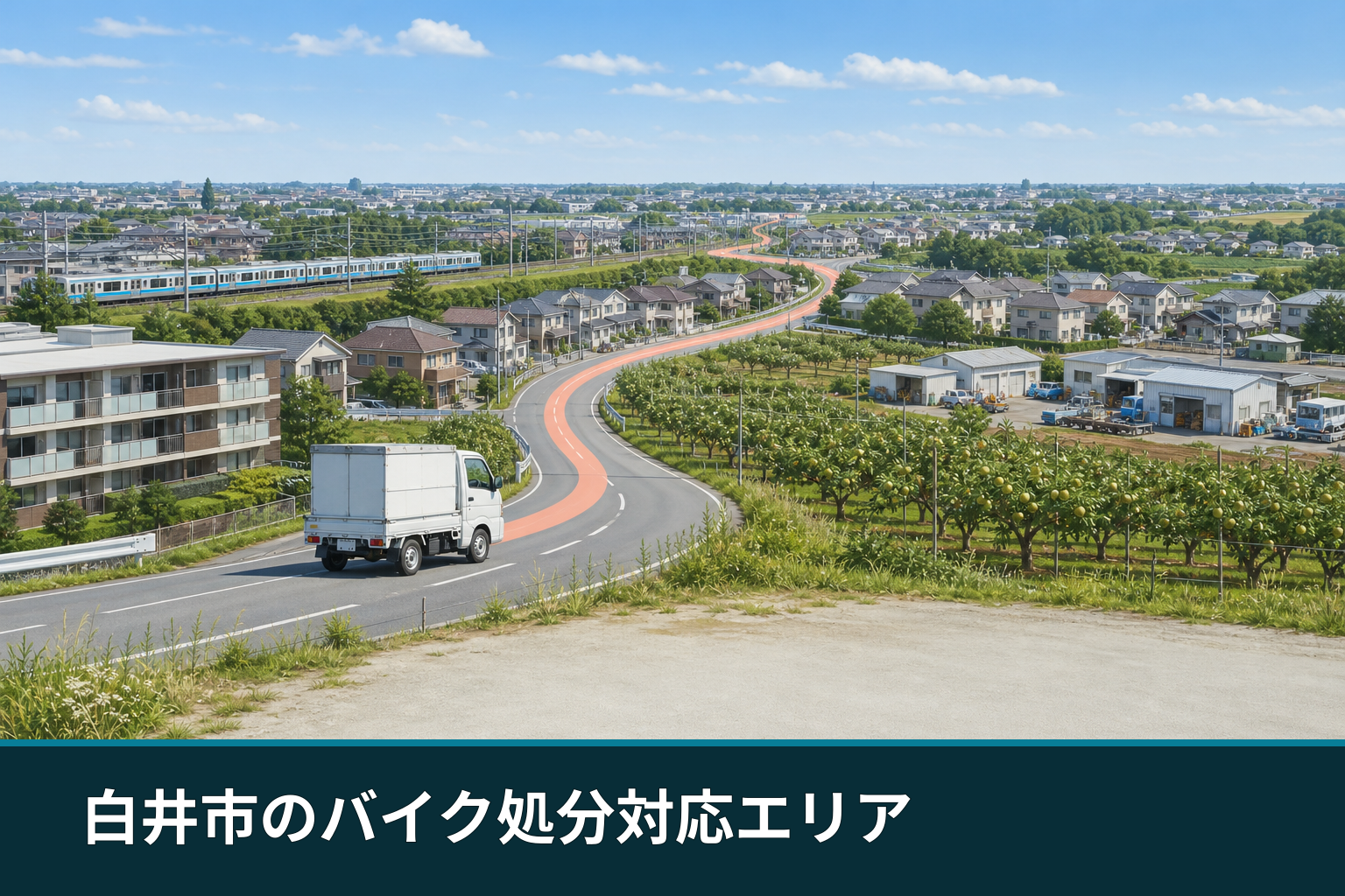 白井市のバイク処分対応エリア