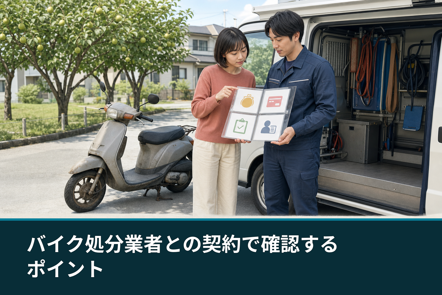 バイク処分業者との契約で確認するポイント