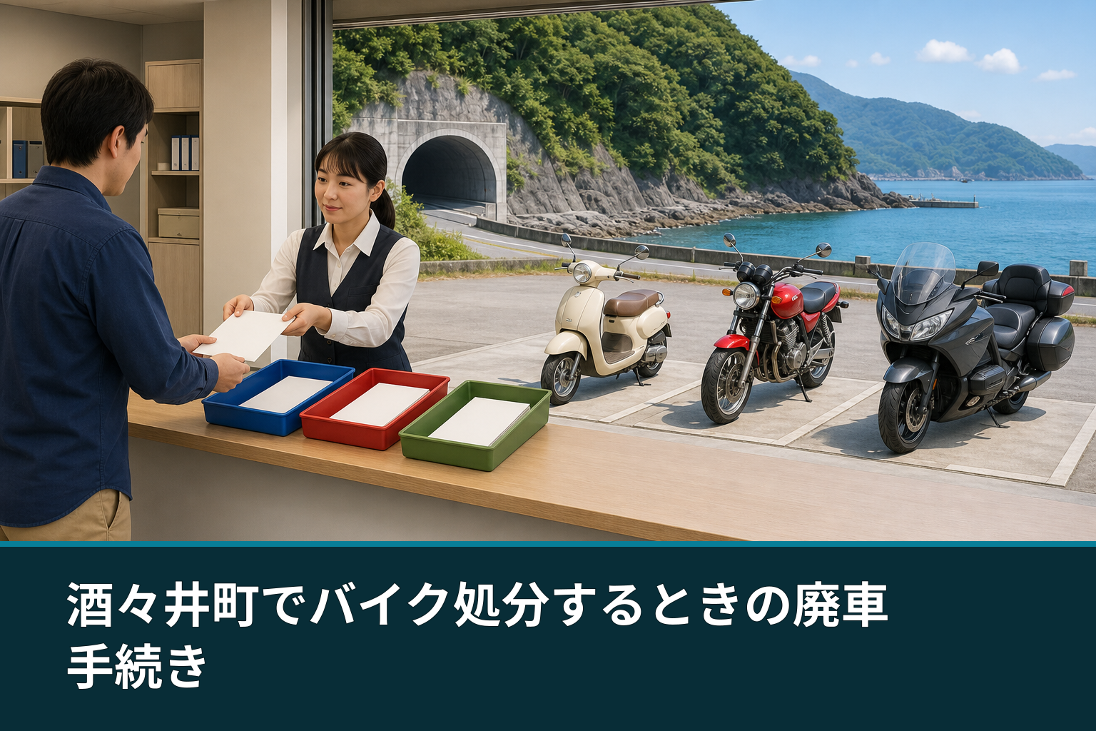 酒々井町でバイク処分するときの廃車手続き