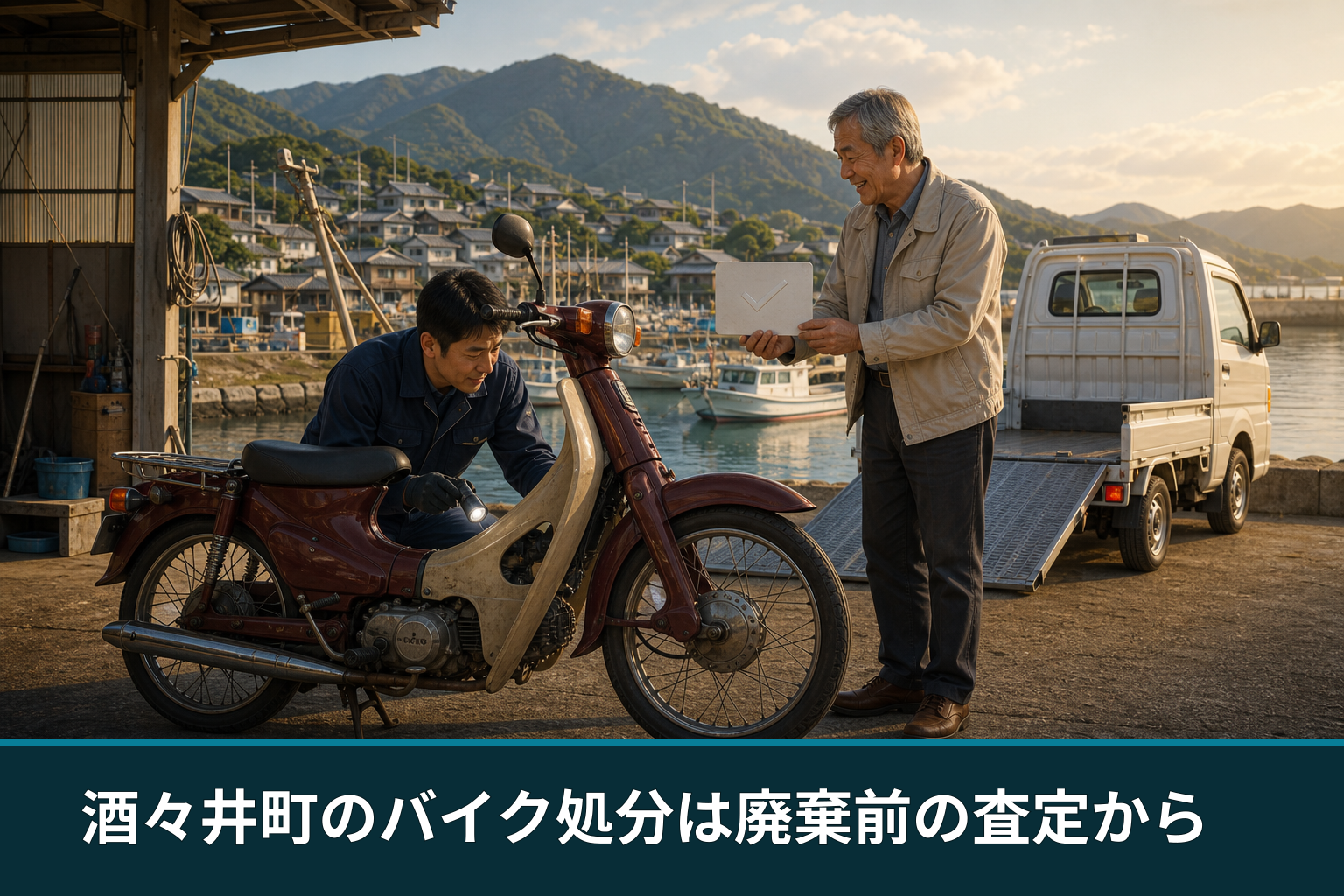 酒々井町のバイク処分は廃棄前の査定から